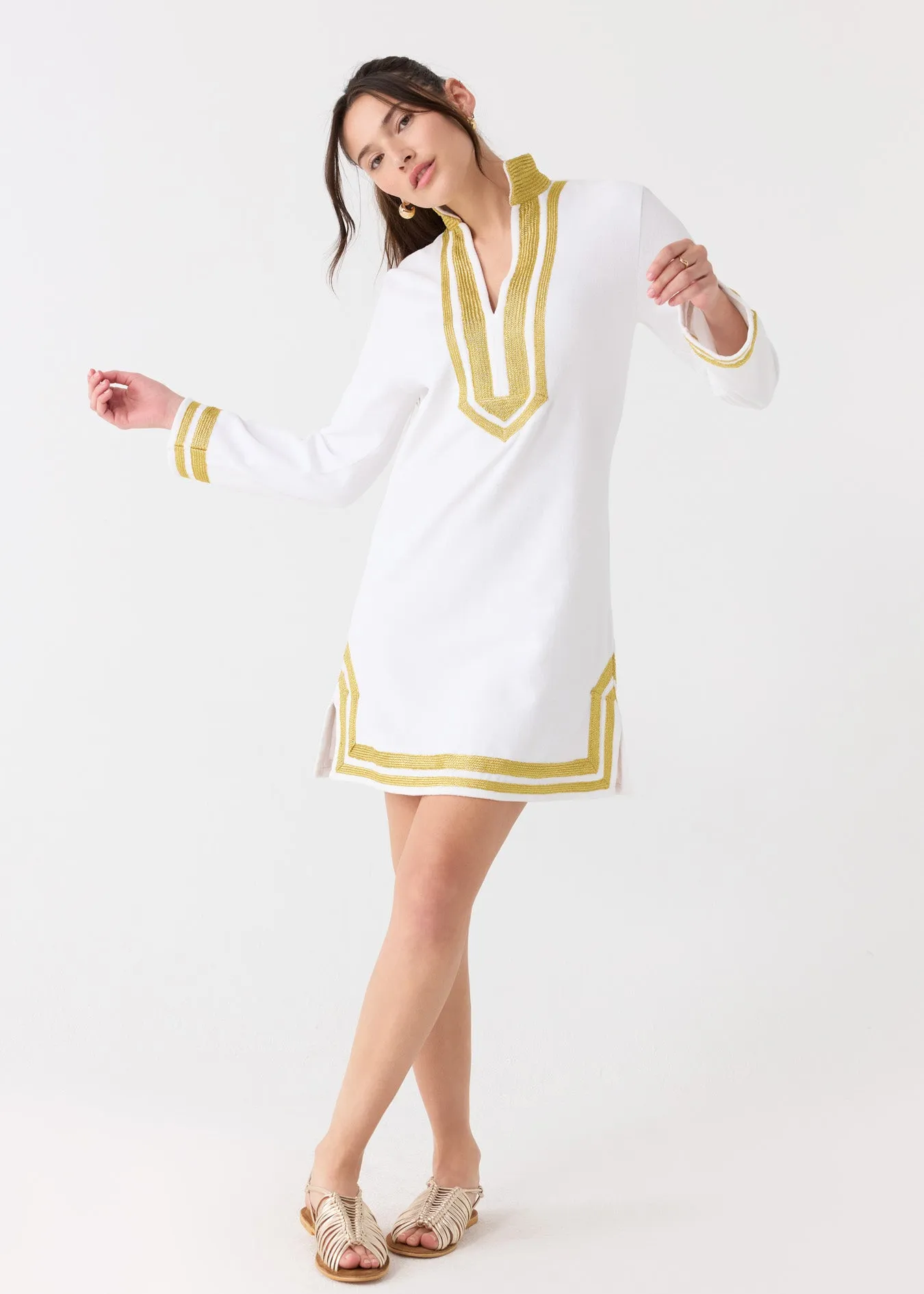 Sample - White/Gold Terry Tunic sold by Cabana Life product image thumbnail 2
