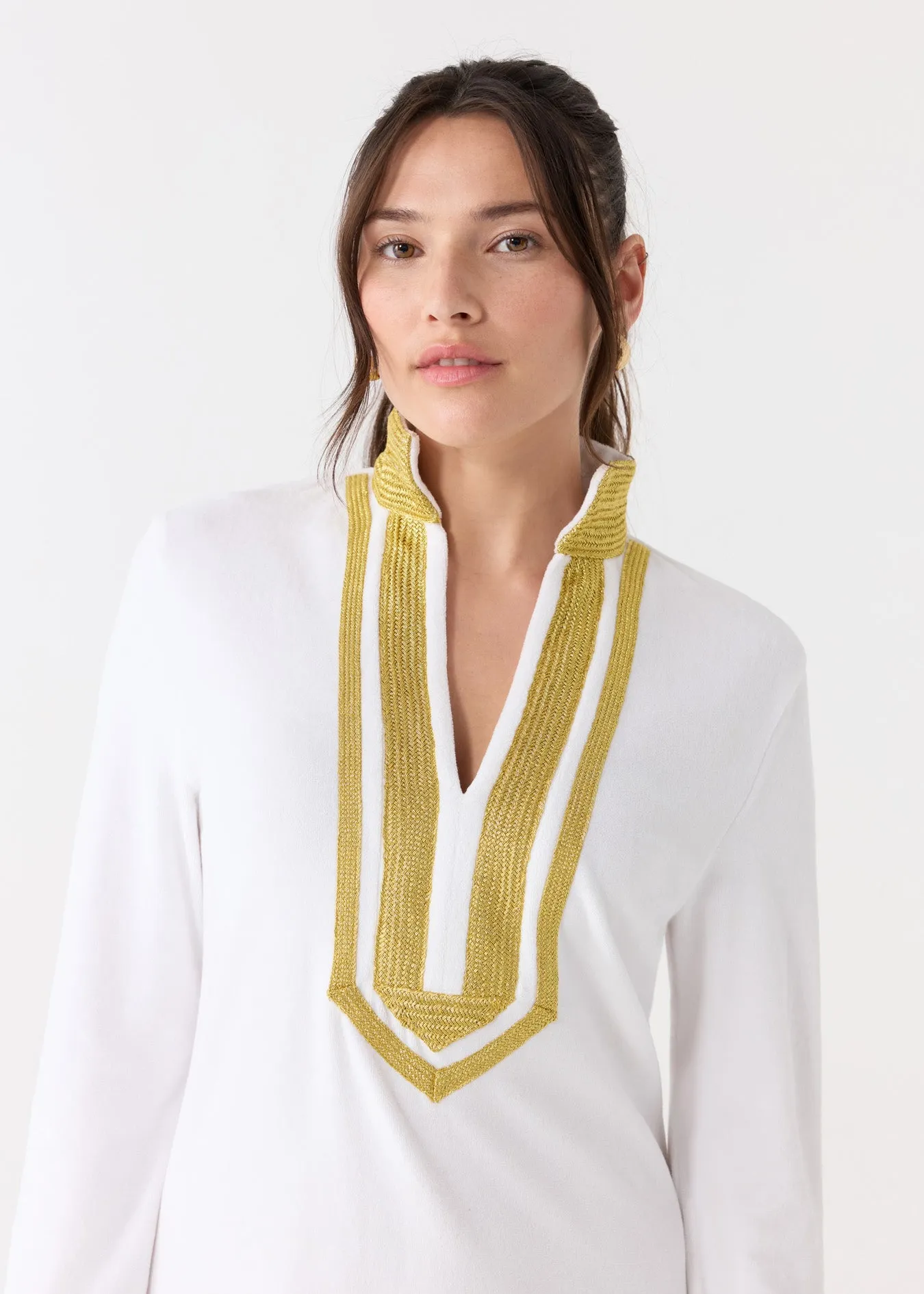 Sample - White/Gold Terry Tunic sold by Cabana Life product image thumbnail 3