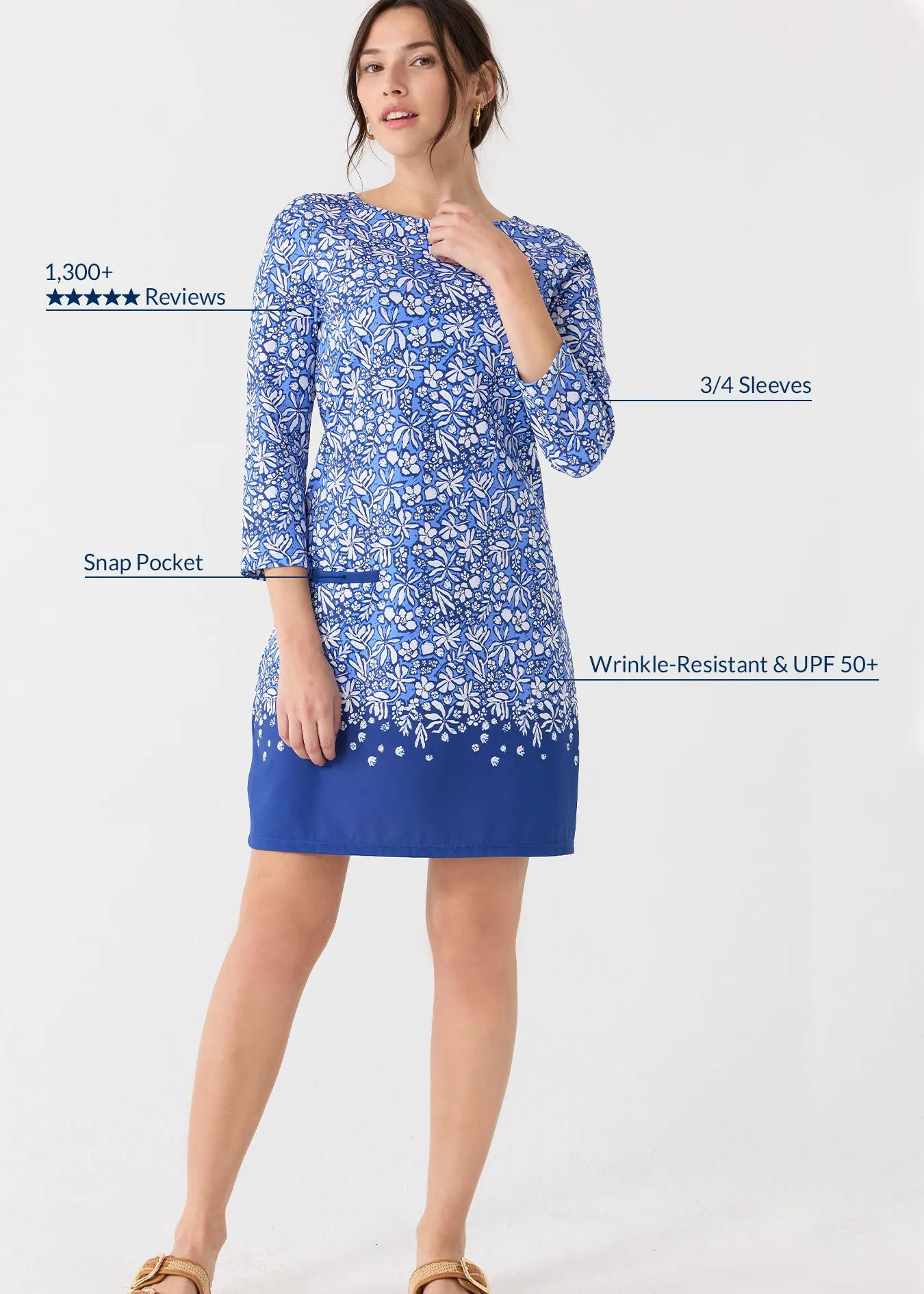 Sample - Seaside Floral Cabana Shift Dress sold by Cabana Life product image thumbnail 3