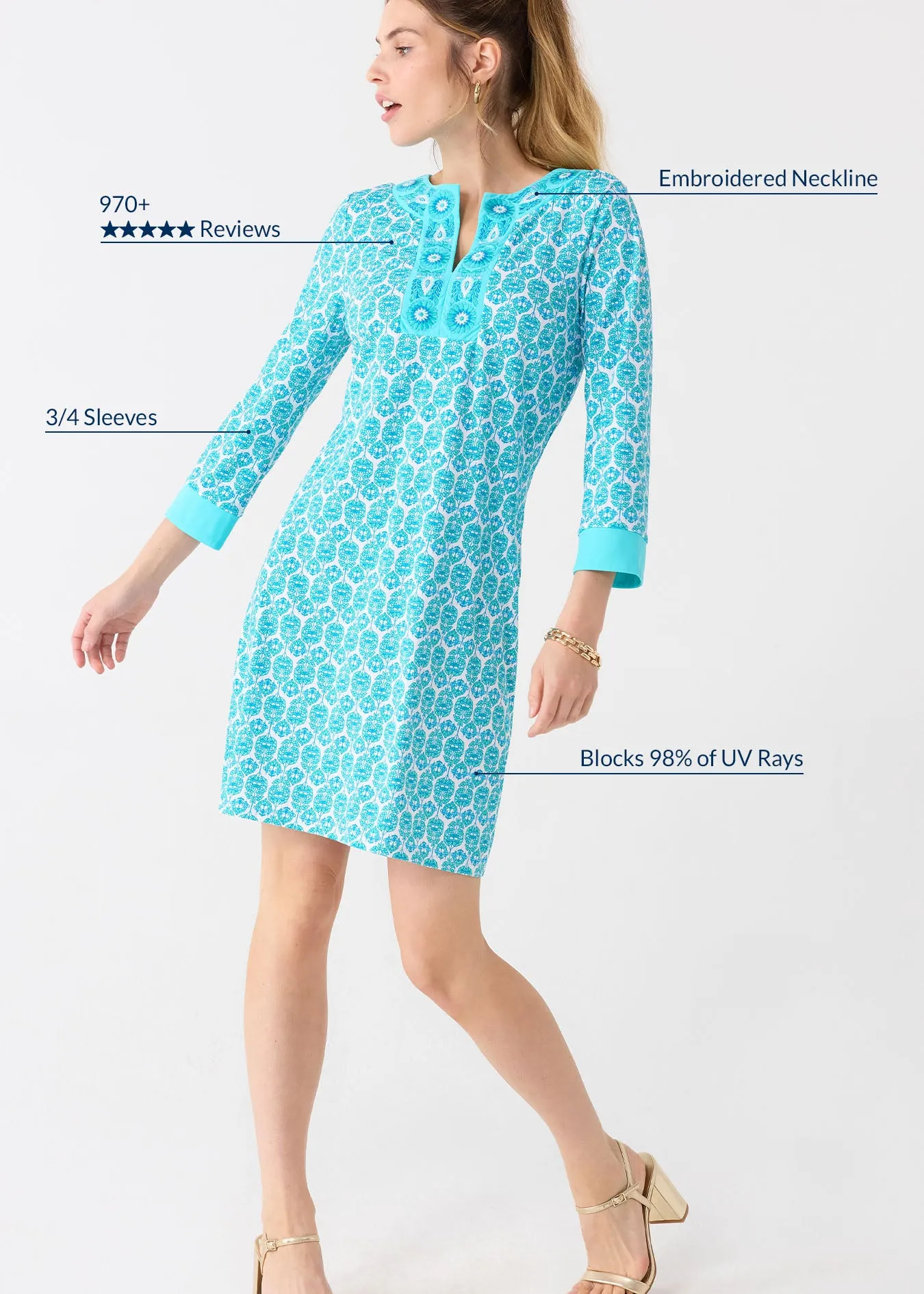 Sample - Rosemary Beach Embroidered Tunic Dress sold by Cabana Life product image thumbnail 3