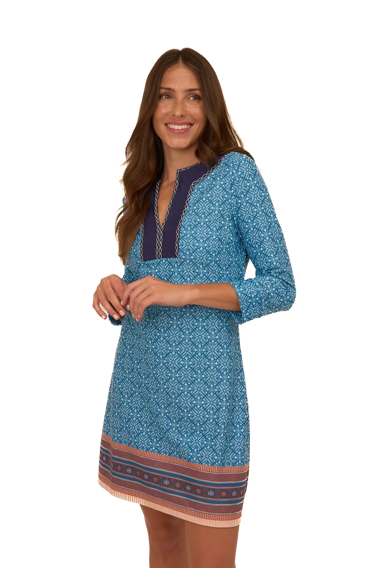 Sample - Camden Leaf Embroidered Tunic Dress sold by Cabana Life product image thumbnail 5