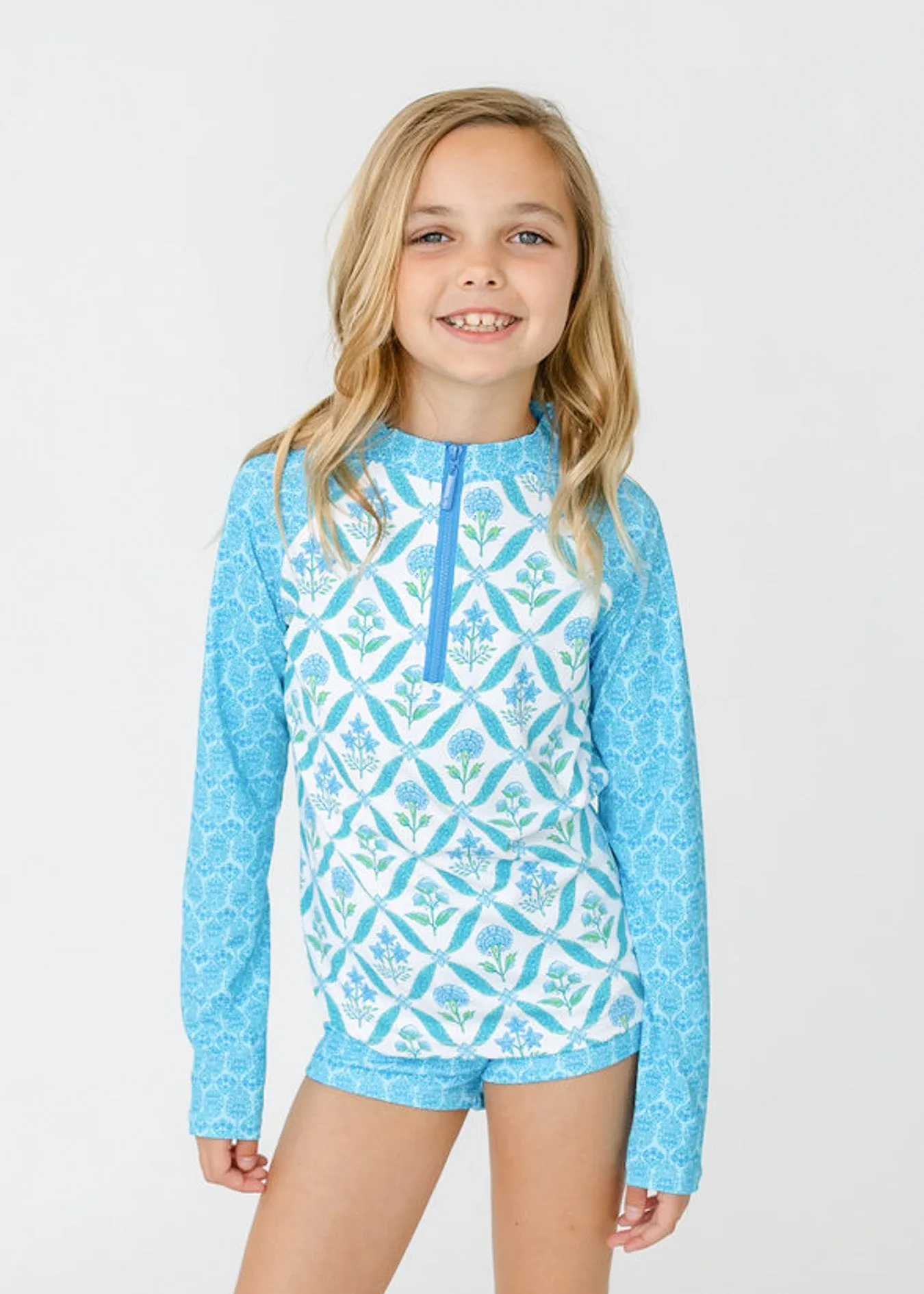 Sample - Girls Rosemary Beach 3-Piece Long Sleeve Rashguard Set sold by Cabana Life