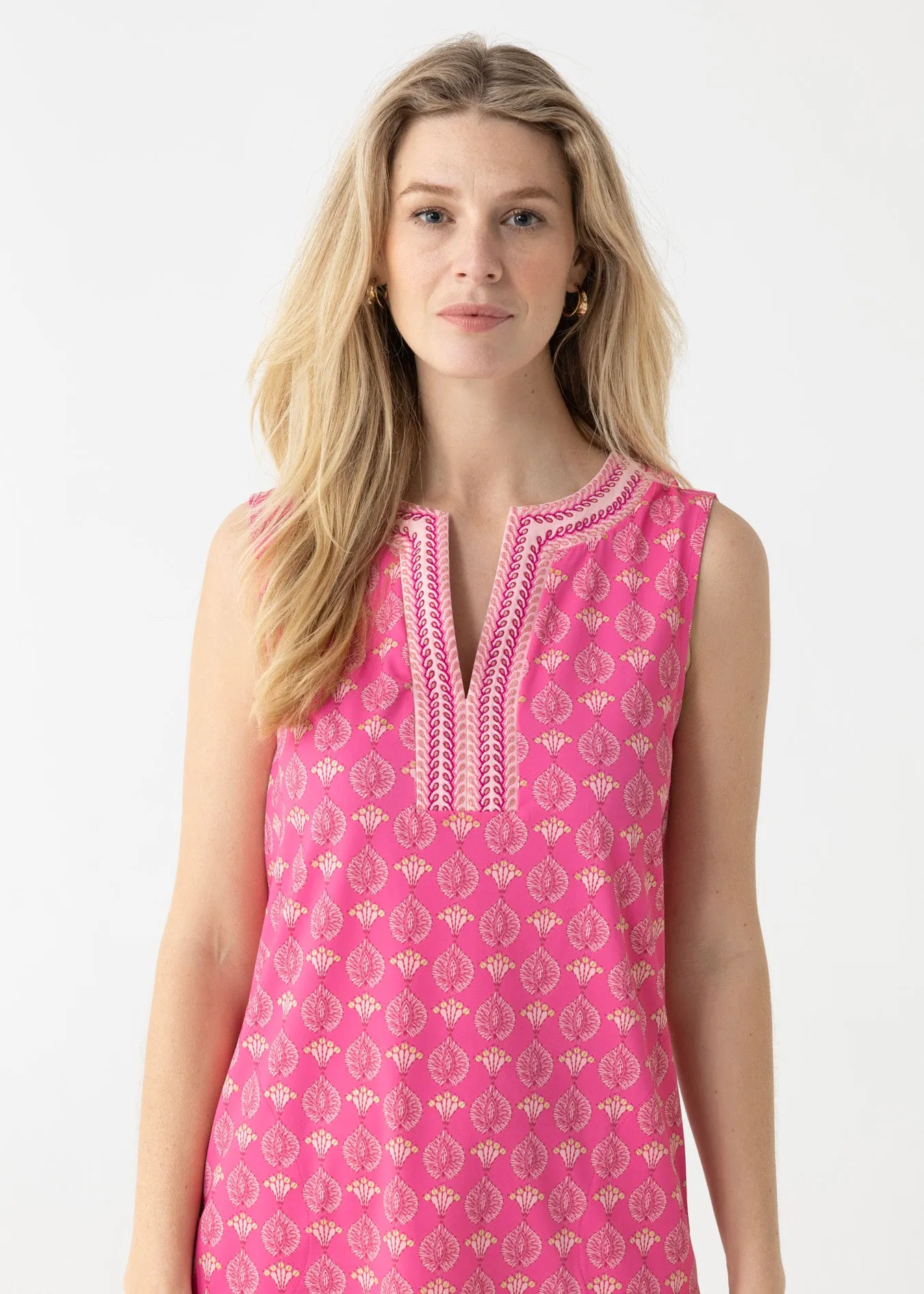 Sample - Martha's Vineyard Metallic Embroidered Sleeveless Tunic Dress sold by Cabana Life product image thumbnail 3
