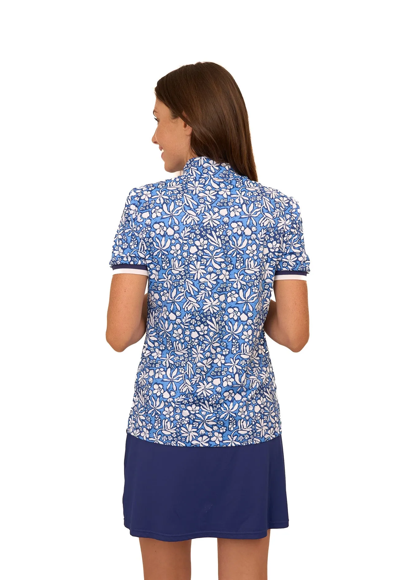 Sample - Seaside Floral Short Sleeve Collared 1/4 Zip sold by Cabana Life product image thumbnail 4