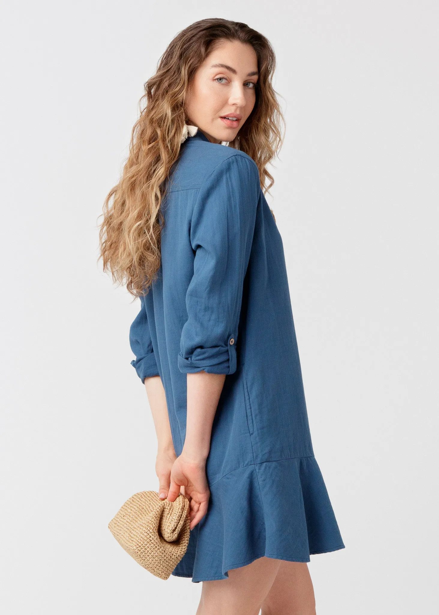 Harbor Gauze Button Front Shirt Dress sold by Cabana Life product image thumbnail 2