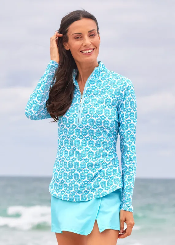 Rosebay Beach 1/4 Zip Sport Top made by Cabana Life