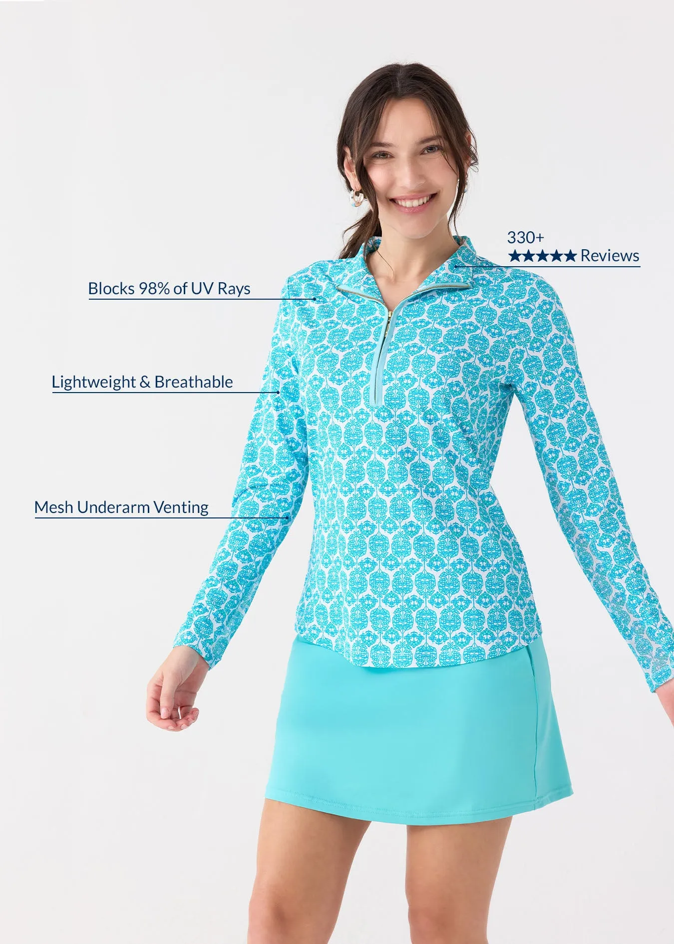 Rosebay Beach 1/4 Zip Sport Top sold by Cabana Life product image thumbnail 5