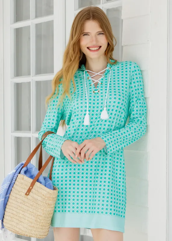 Flora Lace Up Hooded Cover Up sold by Cabana Life