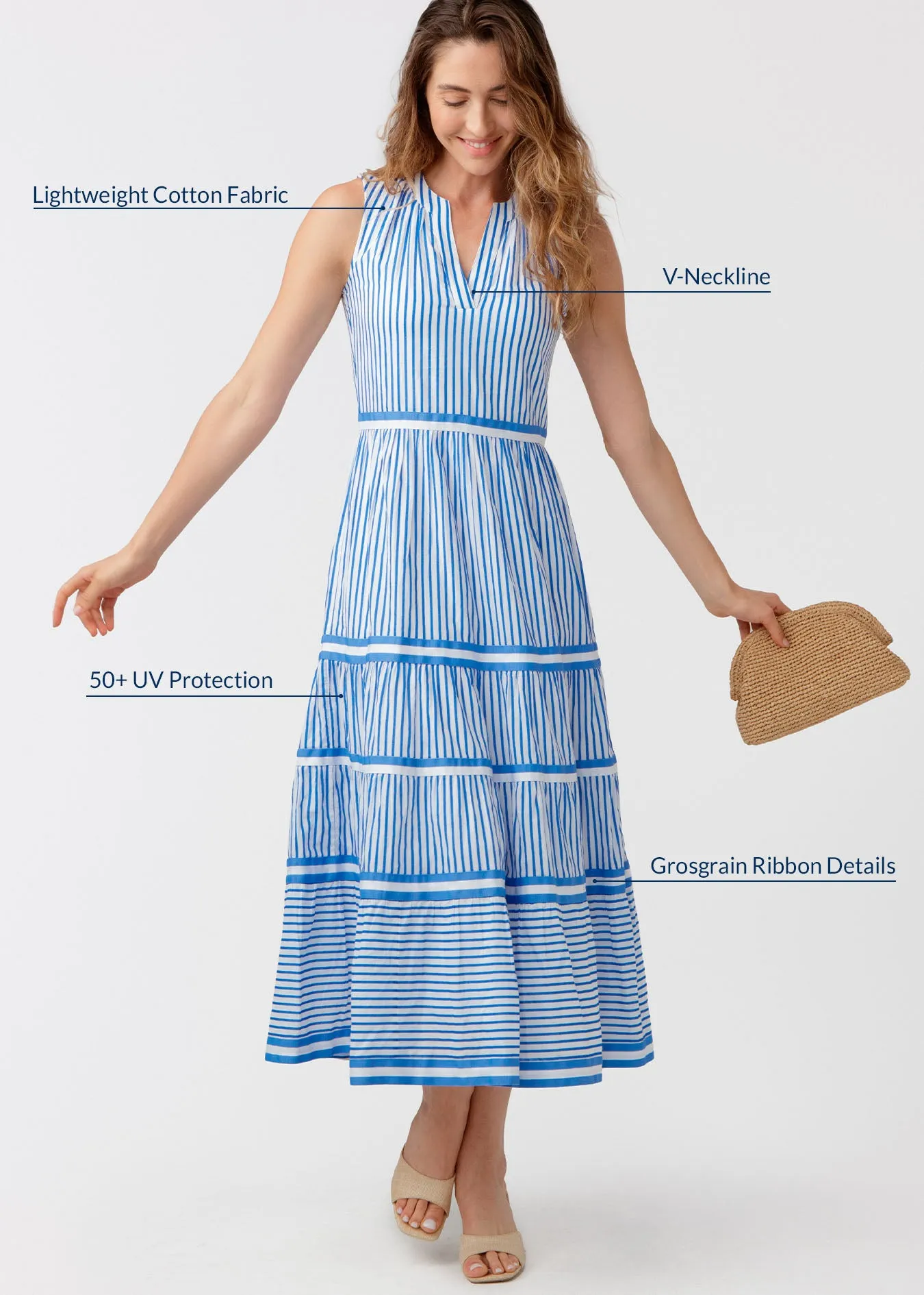 Flora Sleeveless Tiered Maxi Dress sold by Cabana Life product image thumbnail 5