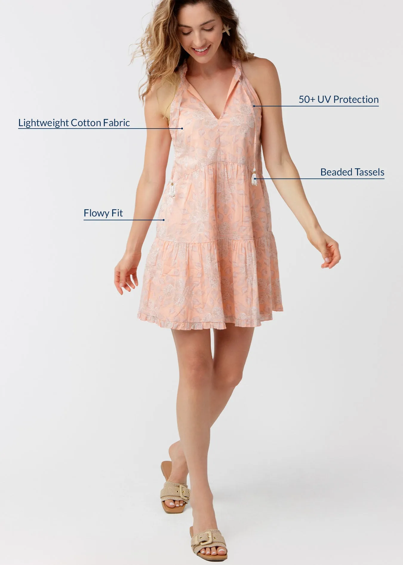 Sample - Shell Coast Sleeveless Tiered Dress sold by Cabana Life product image thumbnail 4