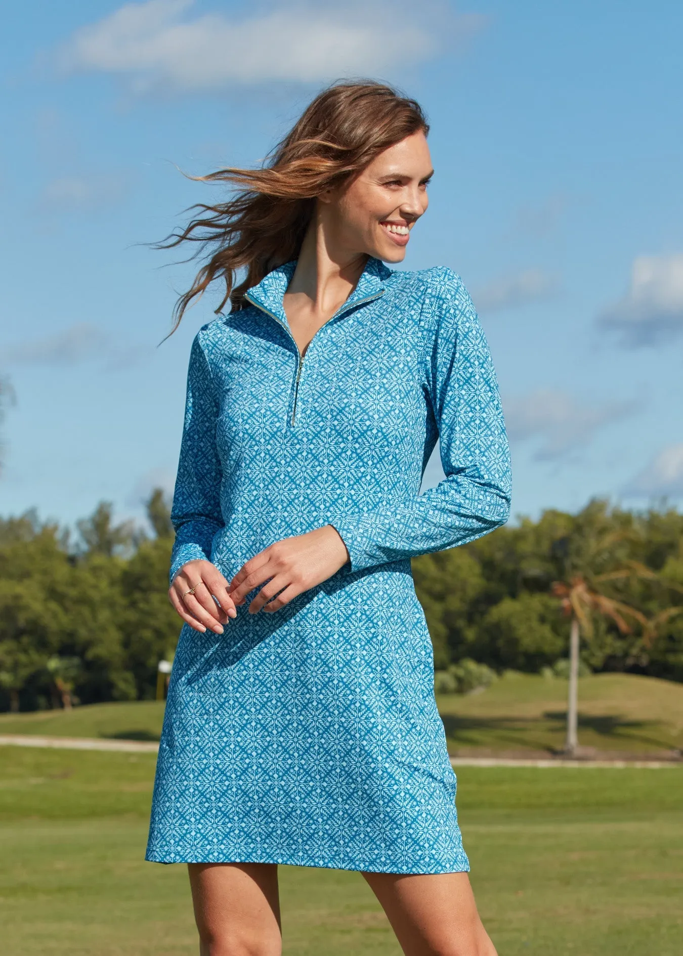 Camden Leaf 1/4 Zip Sport Dress sold by Cabana Life product image thumbnail 2