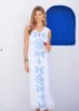 White Side Slit Maxi Dress sold by Cabana Life