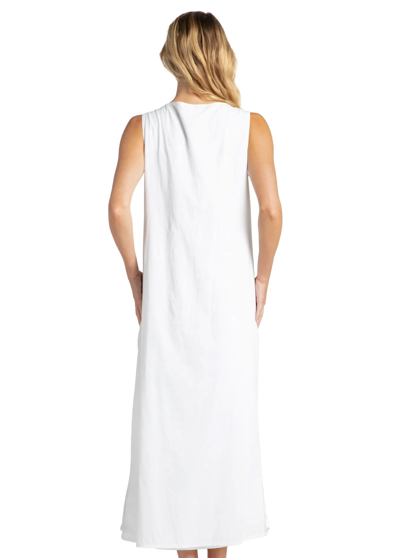 White Side Slit Maxi Dress sold by Cabana Life product image thumbnail 5