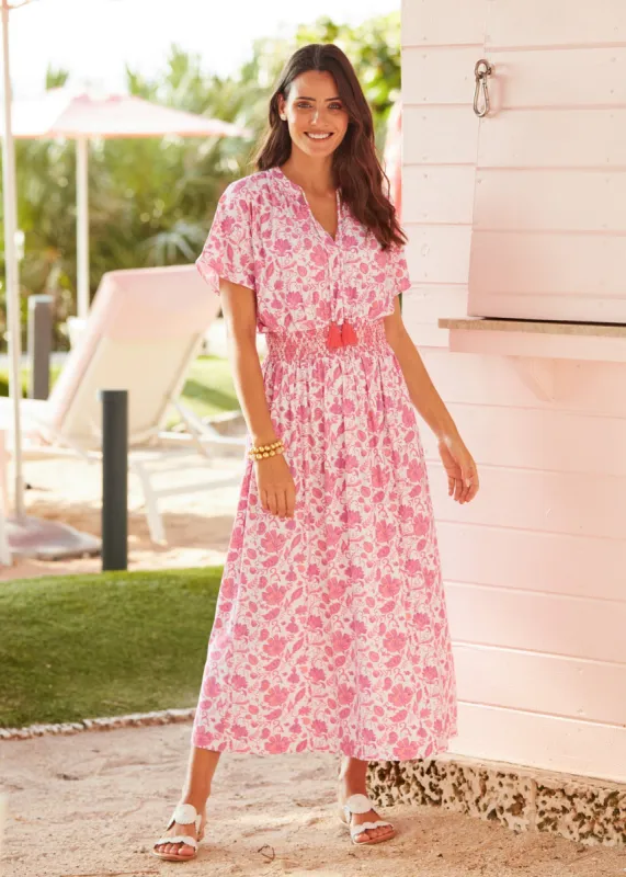 Provence Smocked Waist Maxi Dress sold by Cabana Life