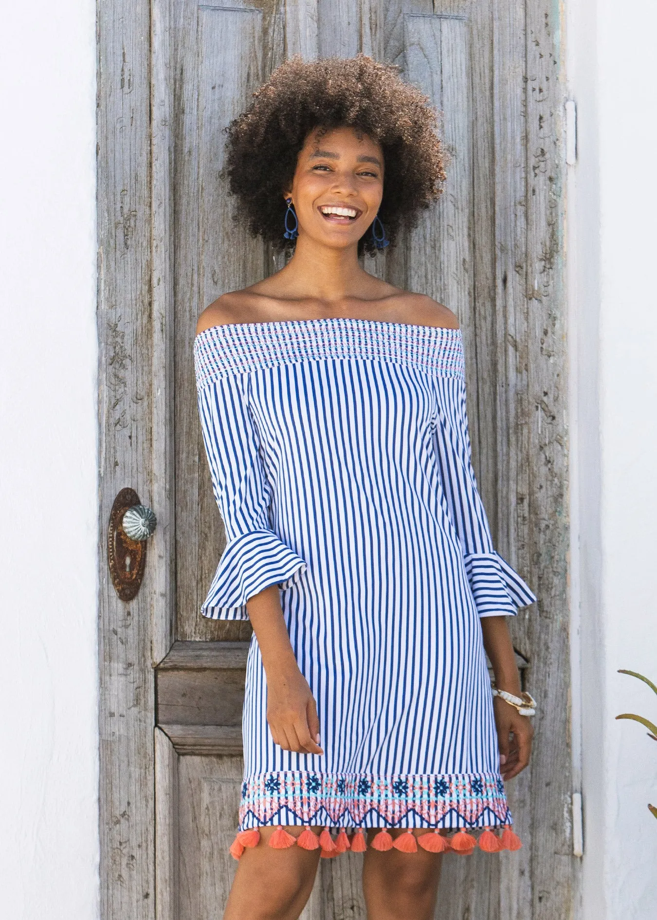 St. Barts Off the Shoulder Dress sold by Cabana Life
