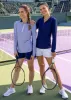 Navy Stripe 1/4 Zip Sport Top sold by Cabana Life