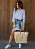 Navy Cabana Life Logo Jute Bag sold by Cabana Life