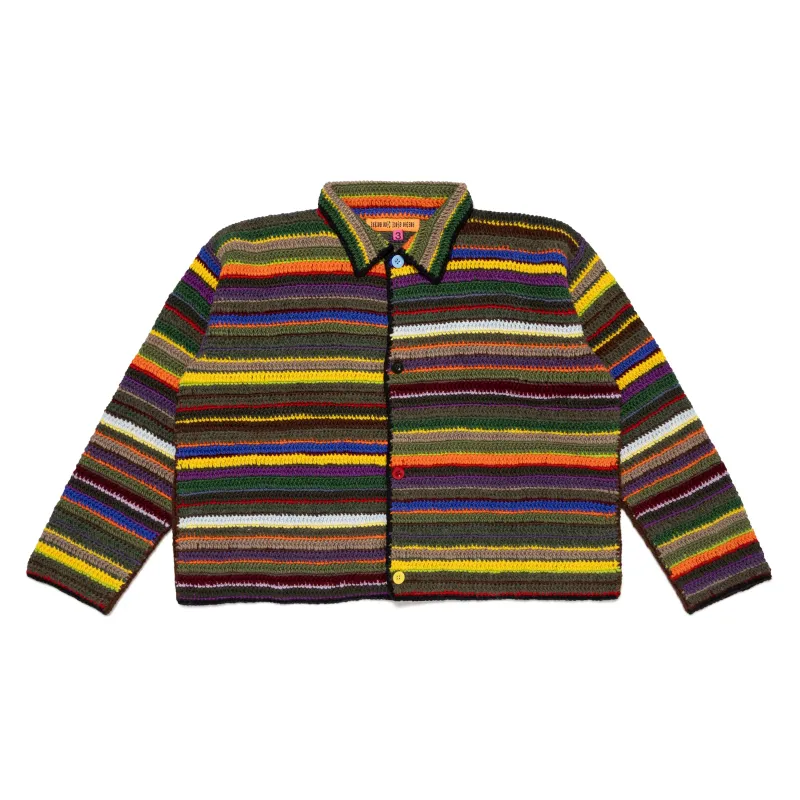 OLIVE CROCHET KNIT CARDIGAN sold by Cactus Plant Flea Market