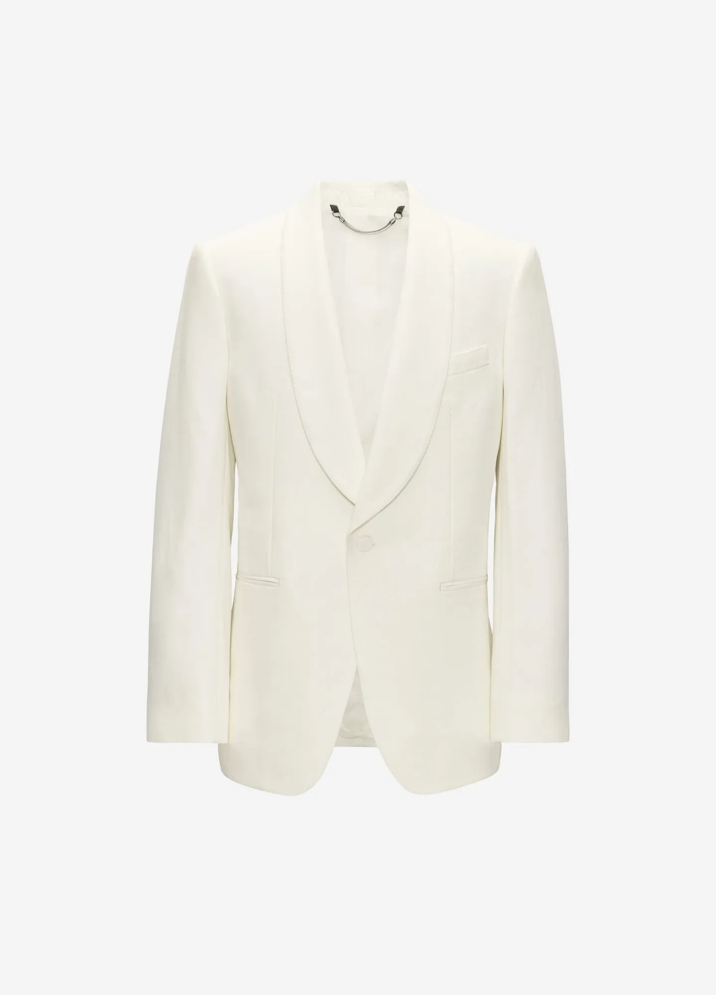 Shawl Collar Tuxedo Jacket Ivory sold by Calibre