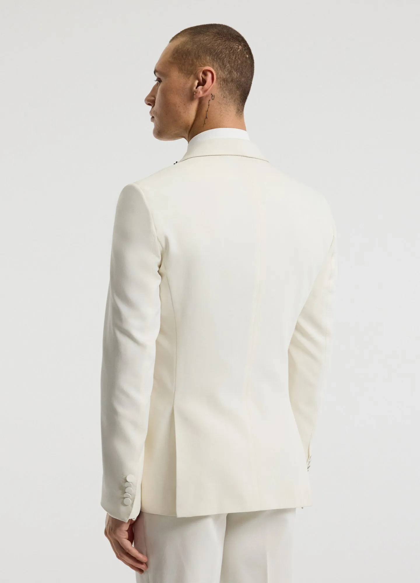 Shawl Collar Tuxedo Jacket Ivory sold by Calibre product image thumbnail 5