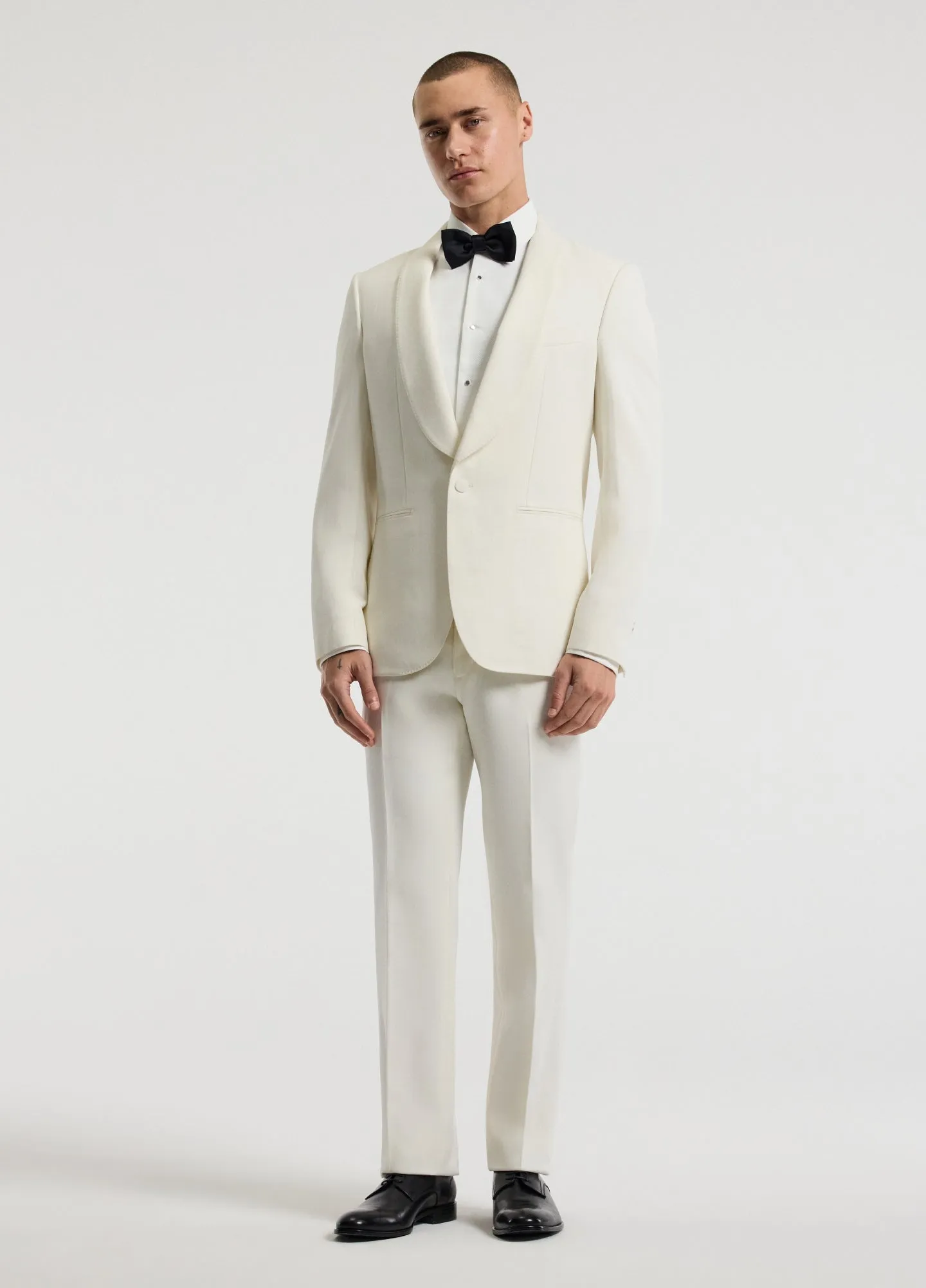 Shawl Collar Tuxedo Jacket Ivory sold by Calibre product image thumbnail 2