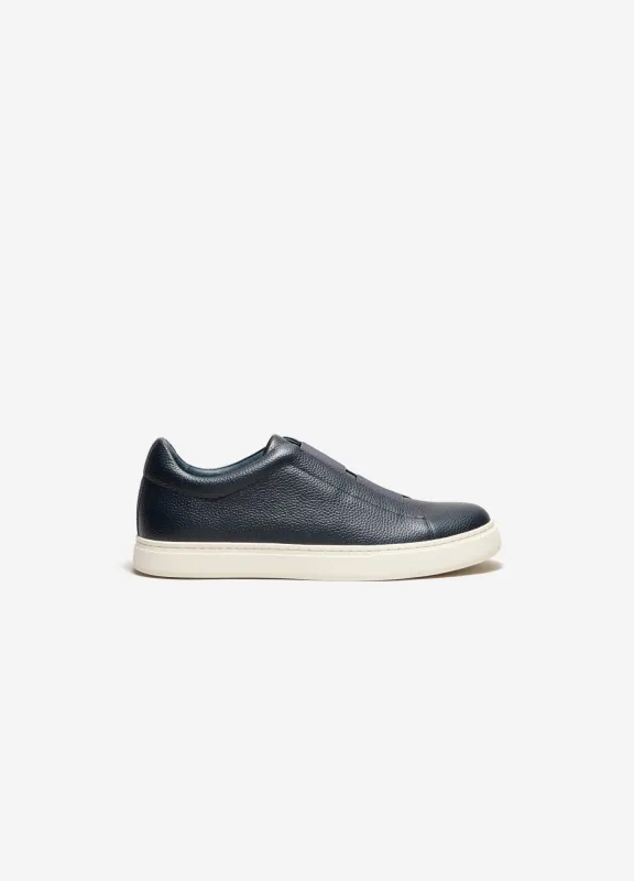 Slip-On Elastic Sneaker Navy sold by Calibre