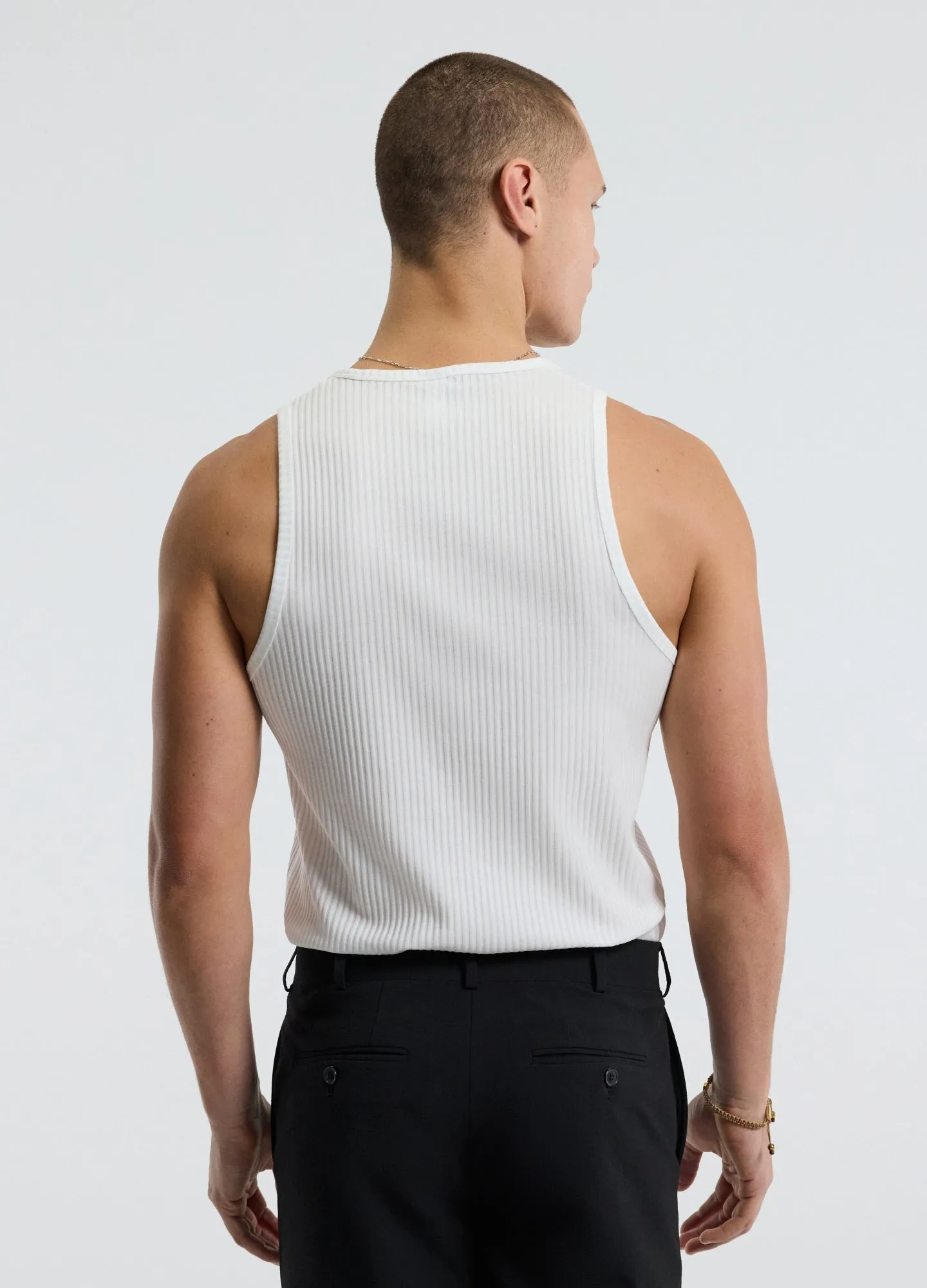 Ribbed Tank White sold by Calibre product image thumbnail 5