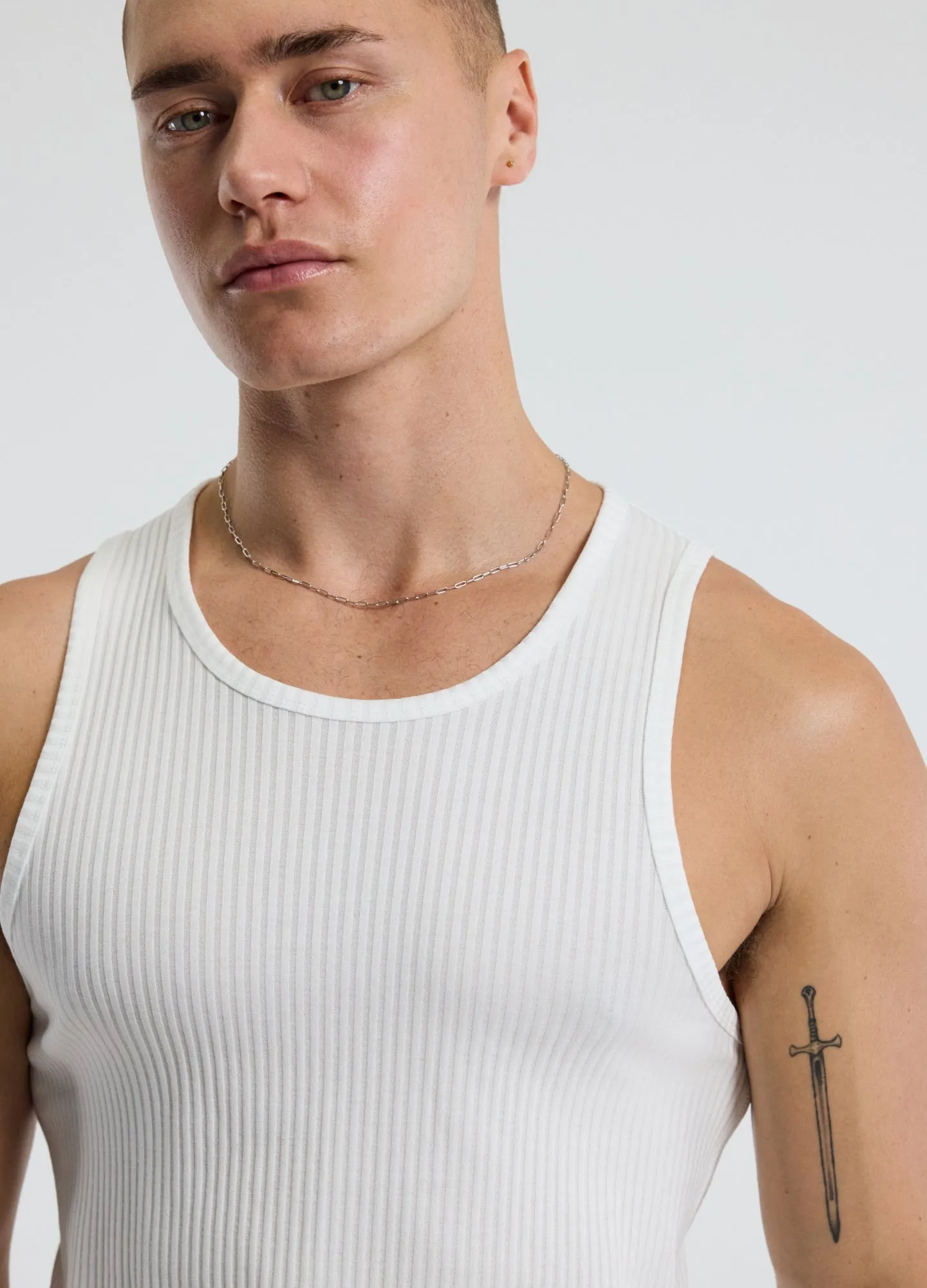 Ribbed Tank White sold by Calibre product image thumbnail 4
