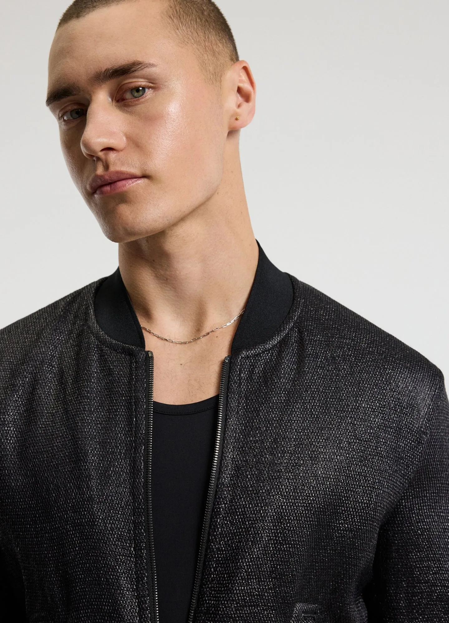 Raffia Bomber Jacket Black sold by Calibre product image thumbnail 4