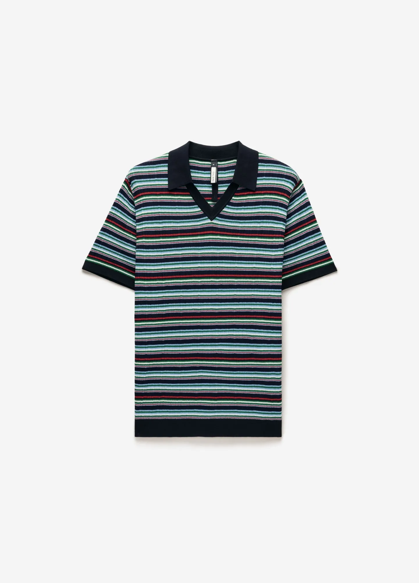 Striped Rib Polo Navy sold by Calibre