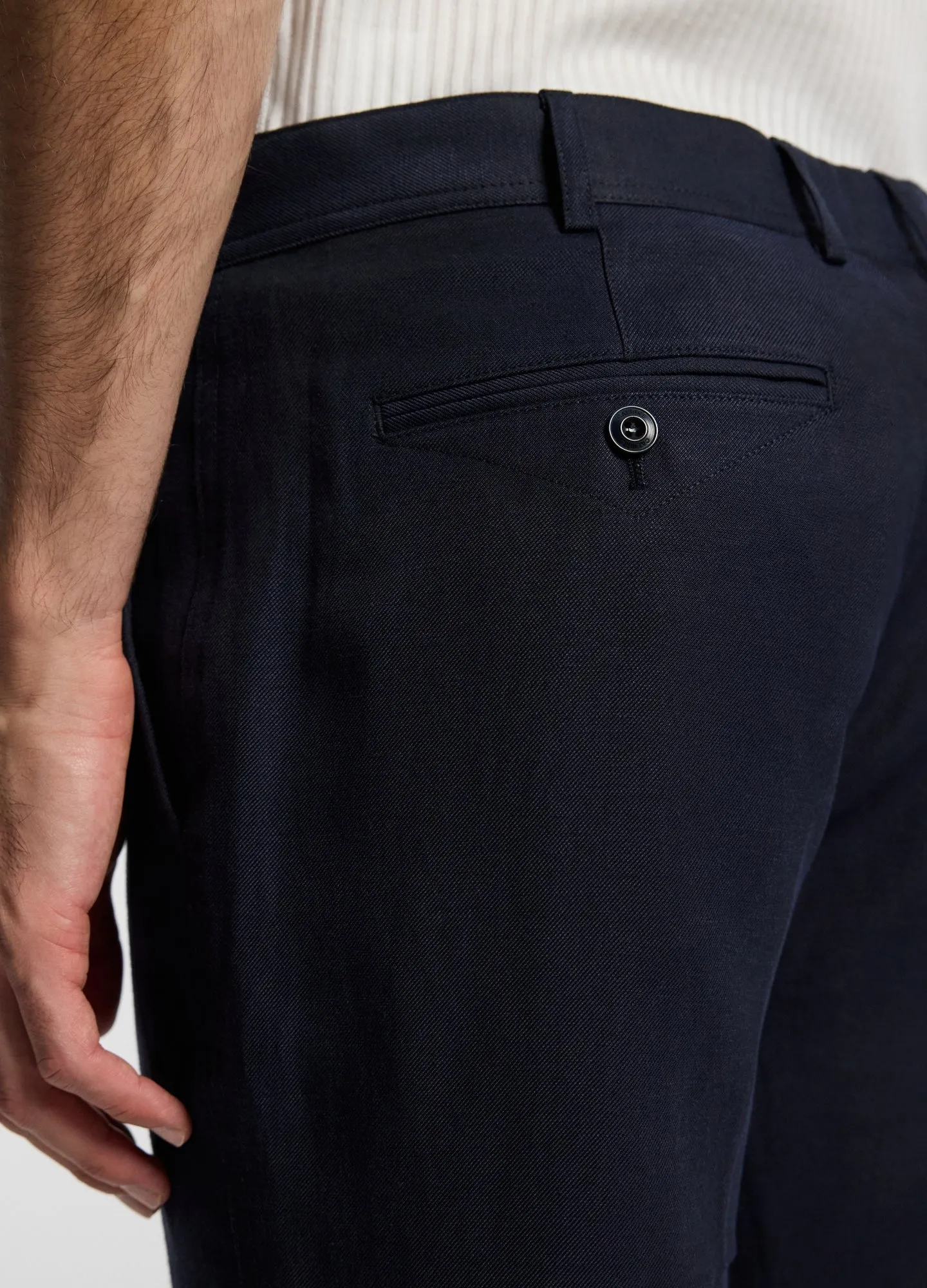 Linen Blend Pants Navy sold by Calibre product image thumbnail 4