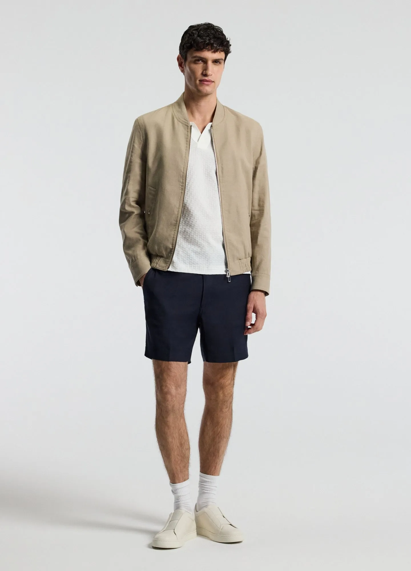 Linen Blend Shorts Navy sold by Calibre product image thumbnail 2