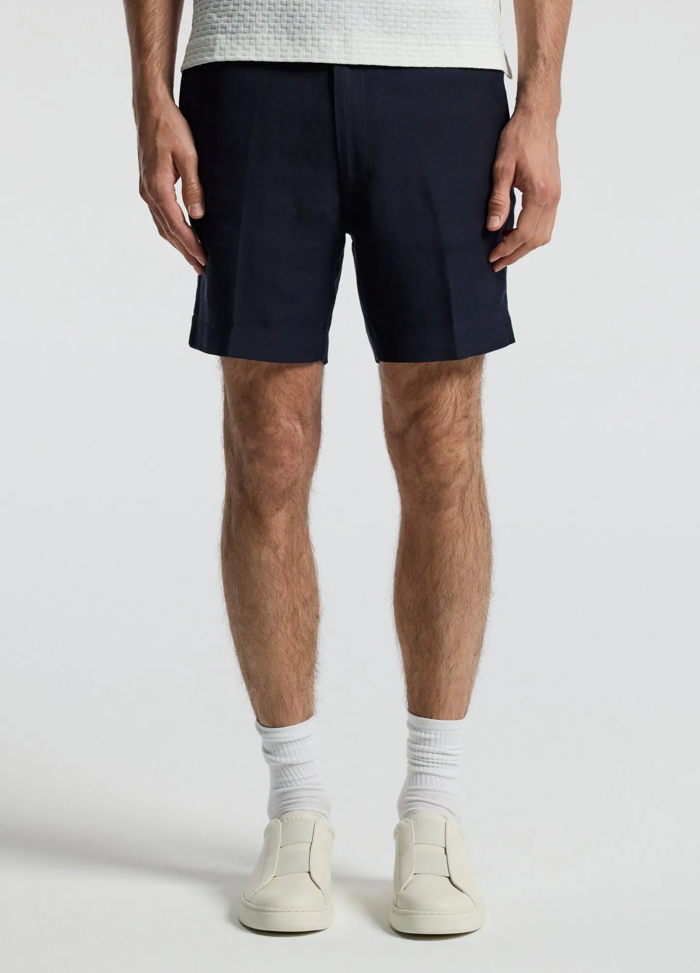 Linen Blend Shorts Navy sold by Calibre product image thumbnail 3