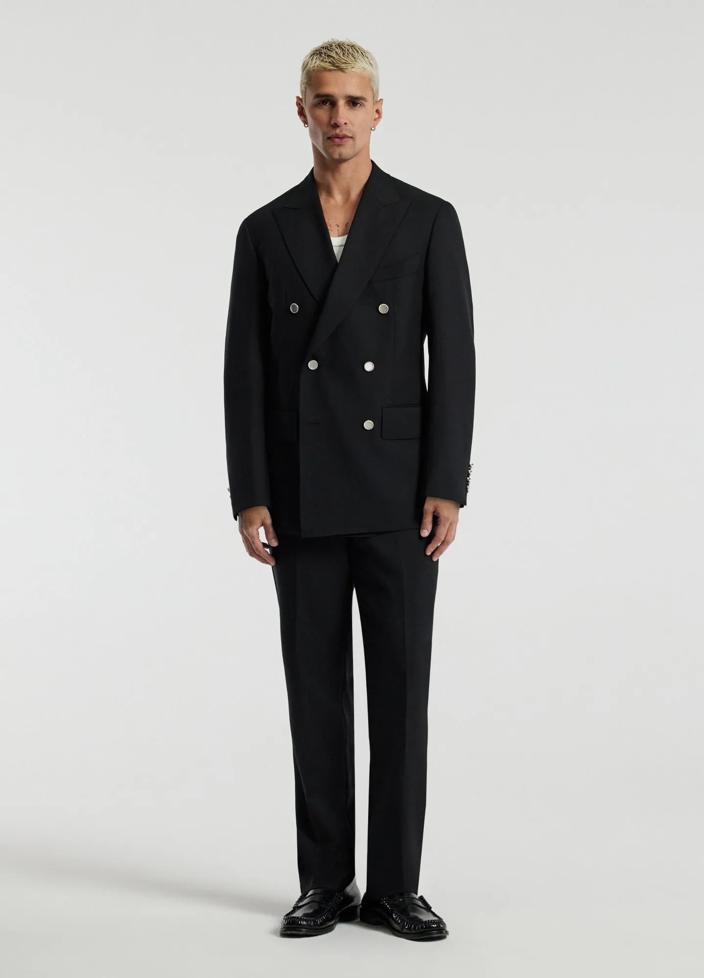 Wool Double-Breasted Blazer Black sold by Calibre product image thumbnail 2