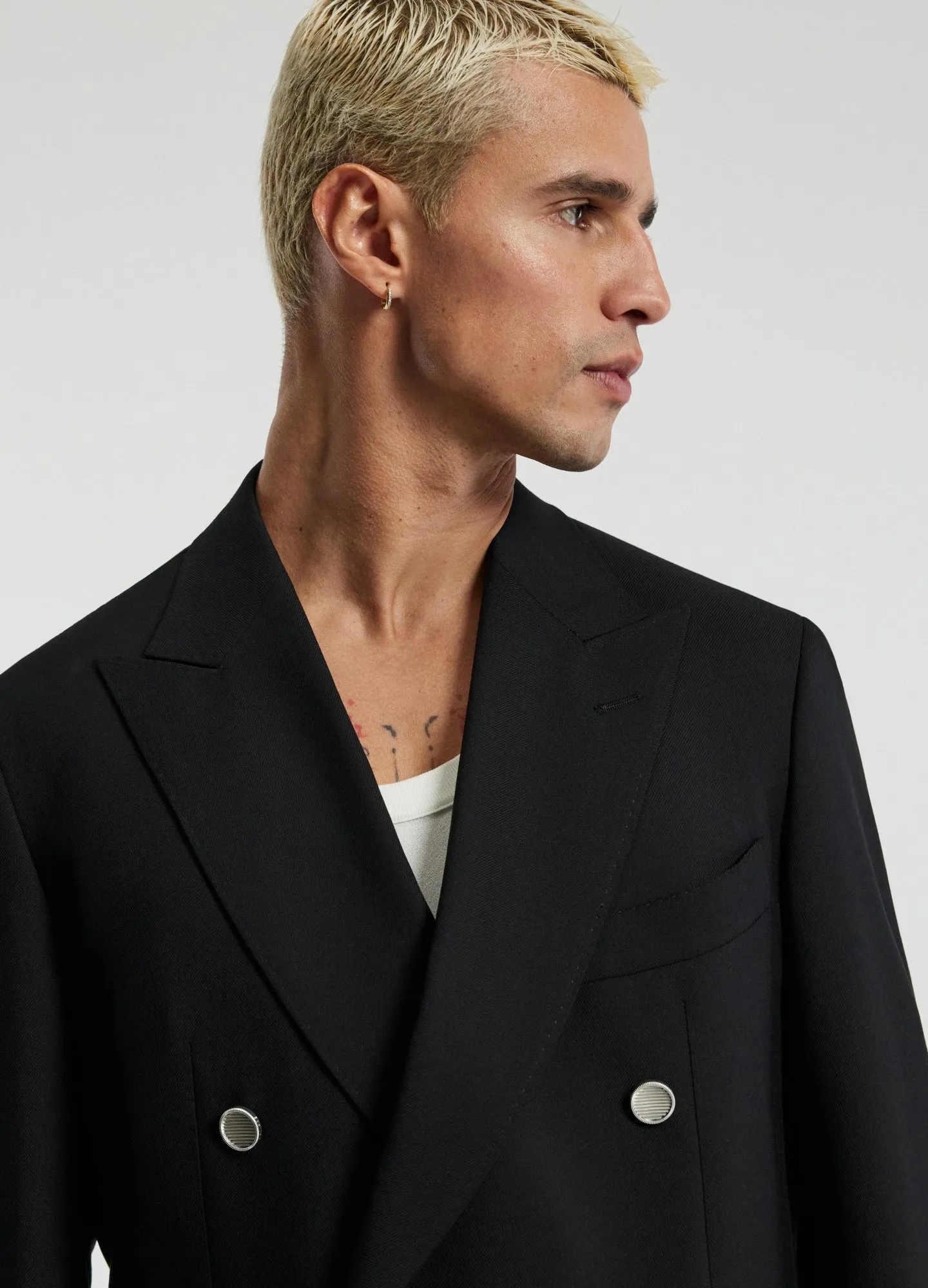 Wool Double-Breasted Blazer Black sold by Calibre product image thumbnail 4