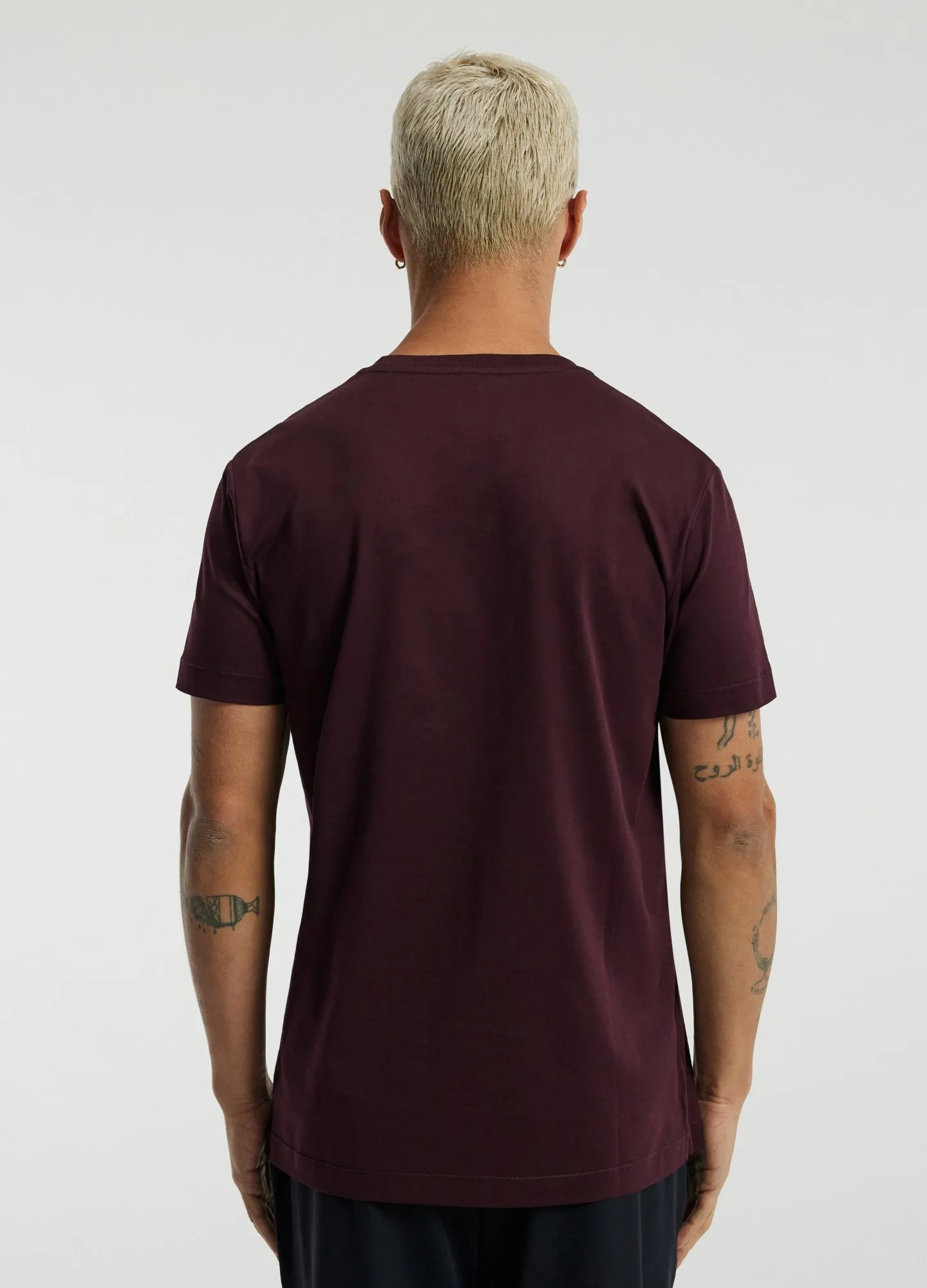 Mercerised Crew Neck T-shirt Cherry Red sold by Calibre product image thumbnail 5