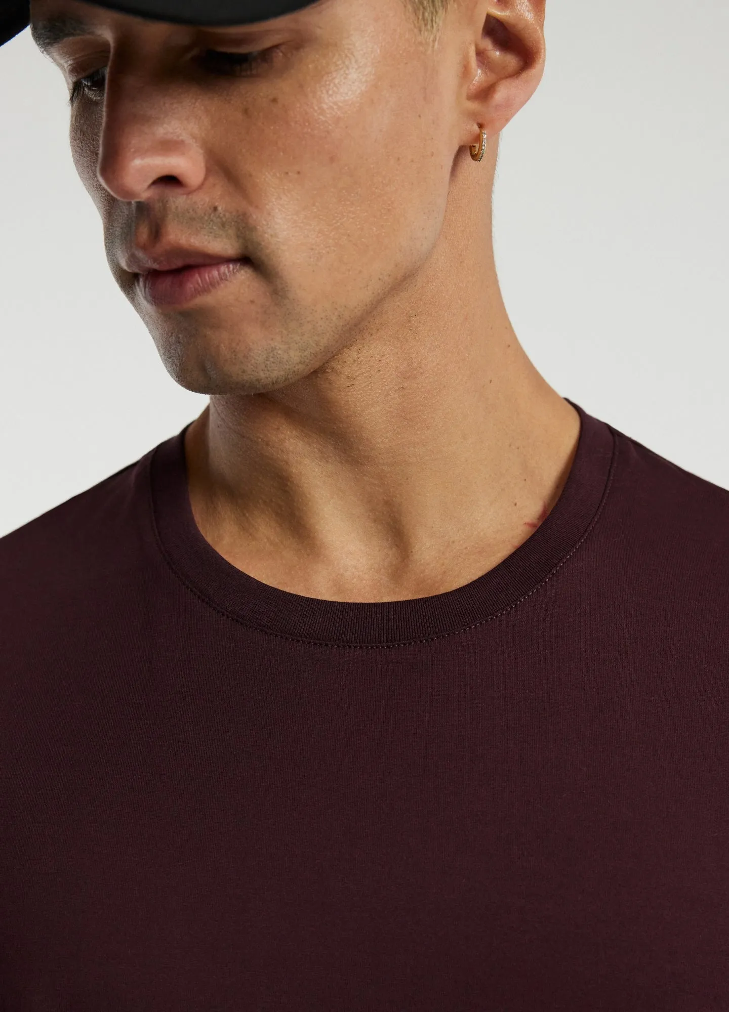 Mercerised Crew Neck T-shirt Cherry Red sold by Calibre product image thumbnail 4