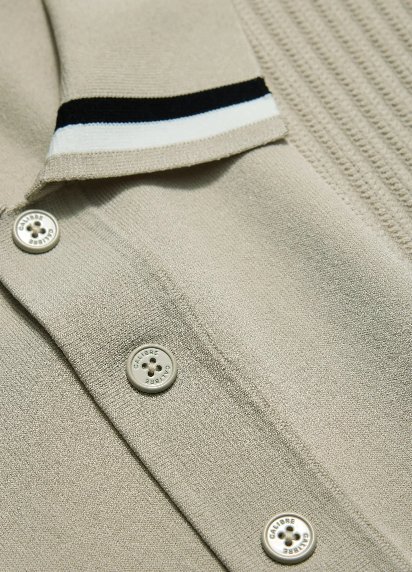 Tech Stripe Collar Polo Stone sold by Calibre product image thumbnail 5