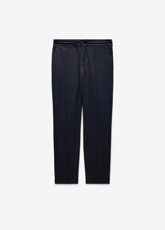 Pintucked Drawstring Pants Navy sold by Calibre