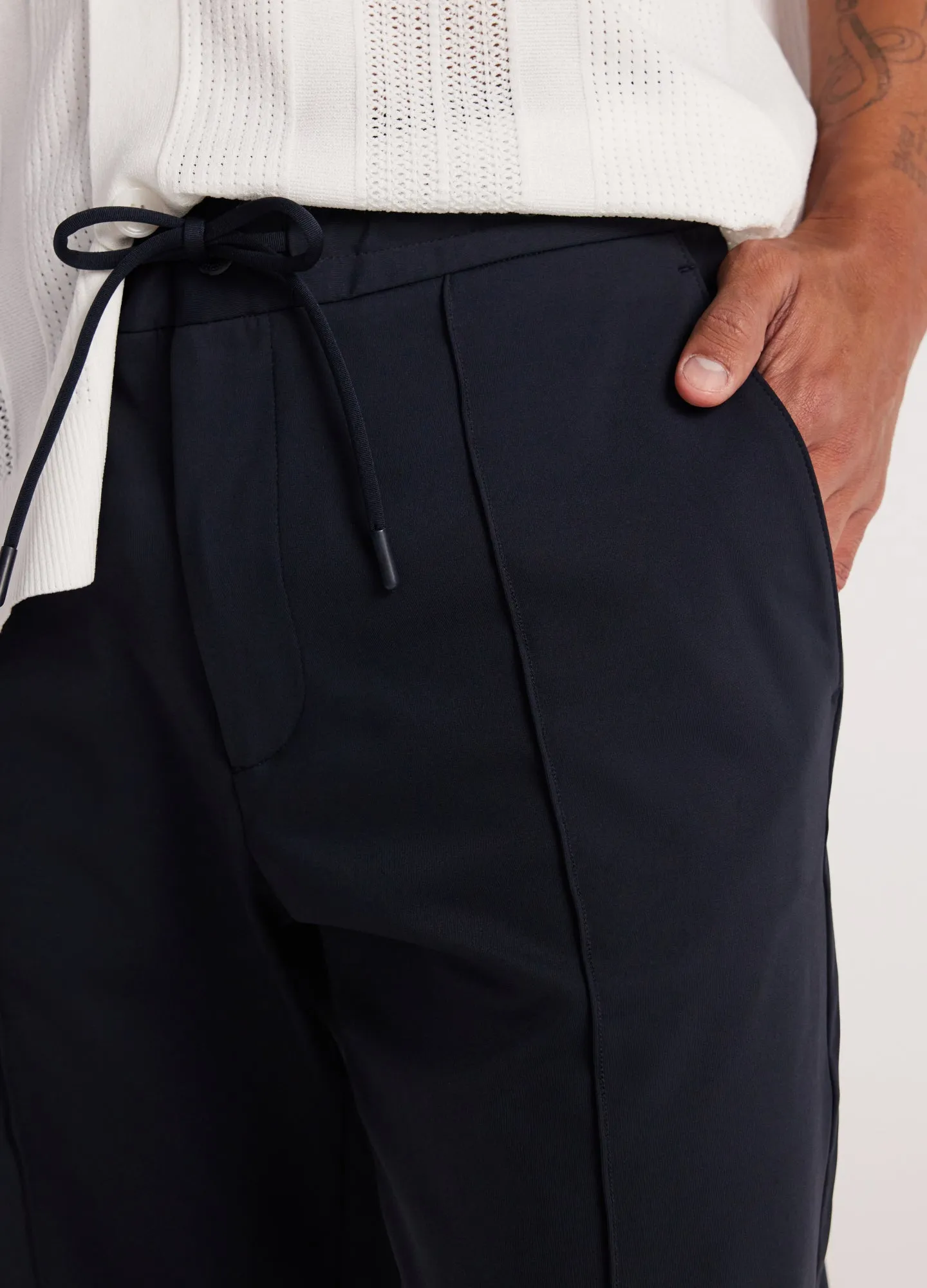 Pintucked Drawstring Pants Navy sold by Calibre product image thumbnail 4