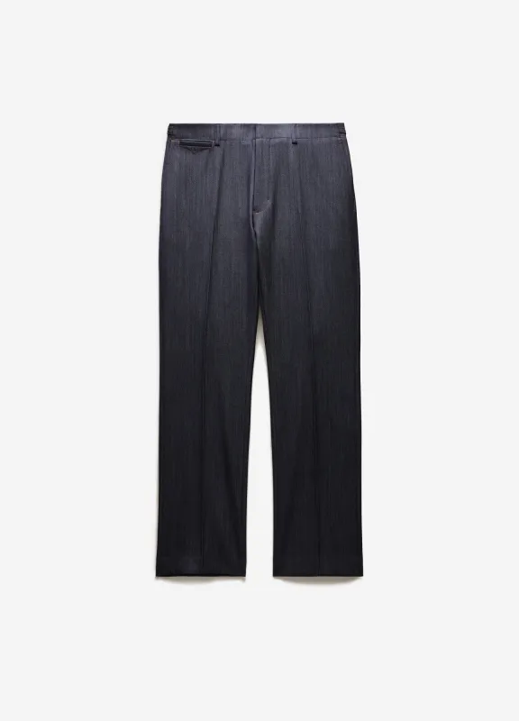 Wool Denim Suit Pants Navy sold by Calibre