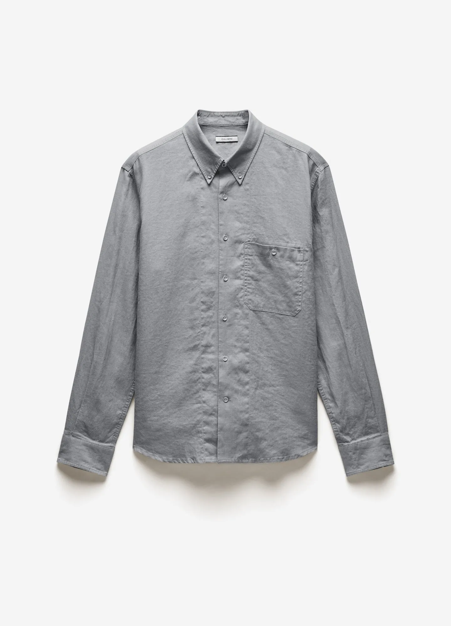 Washed Linen Shirt Dark Ash sold by Calibre