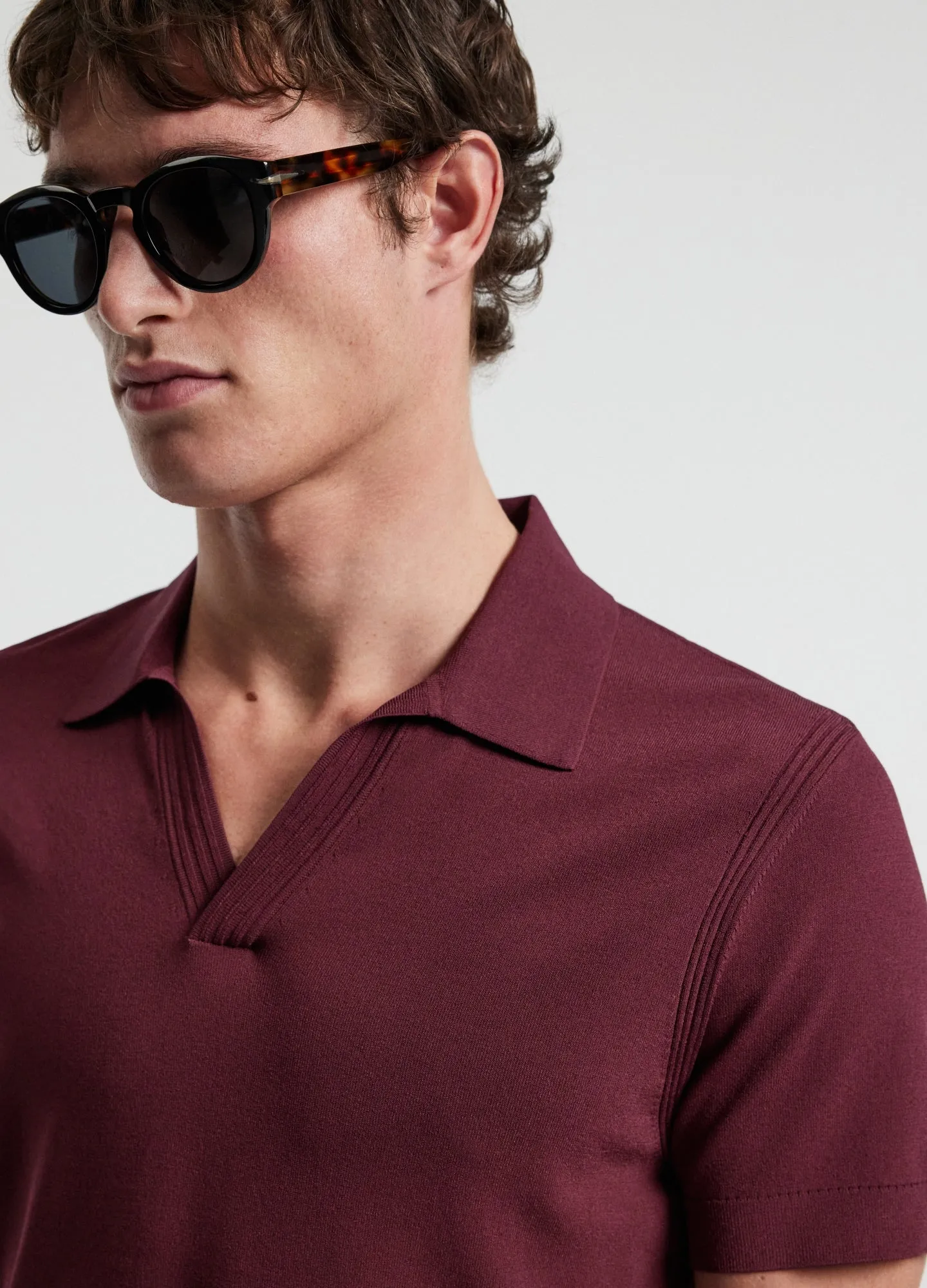 Tech Shoulder Trim Polo Wine sold by Calibre product image thumbnail 4