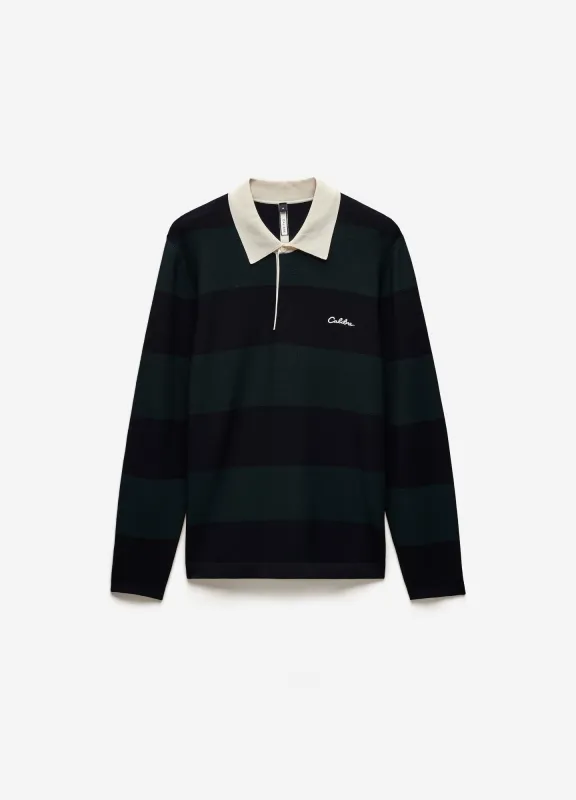 Striped Long Sleeve Rugby Navy sold by Calibre