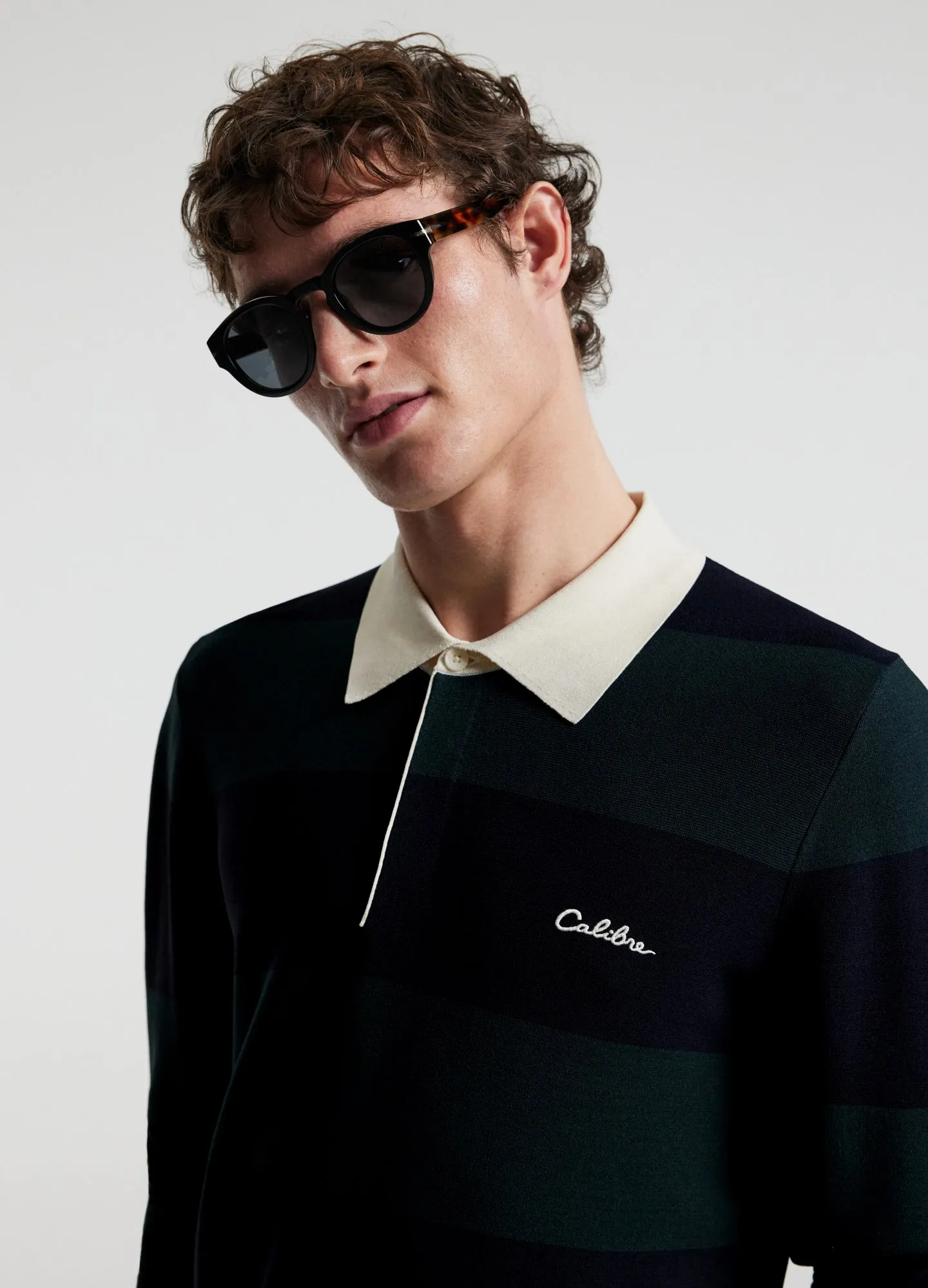 Striped Long Sleeve Rugby Navy sold by Calibre product image thumbnail 4