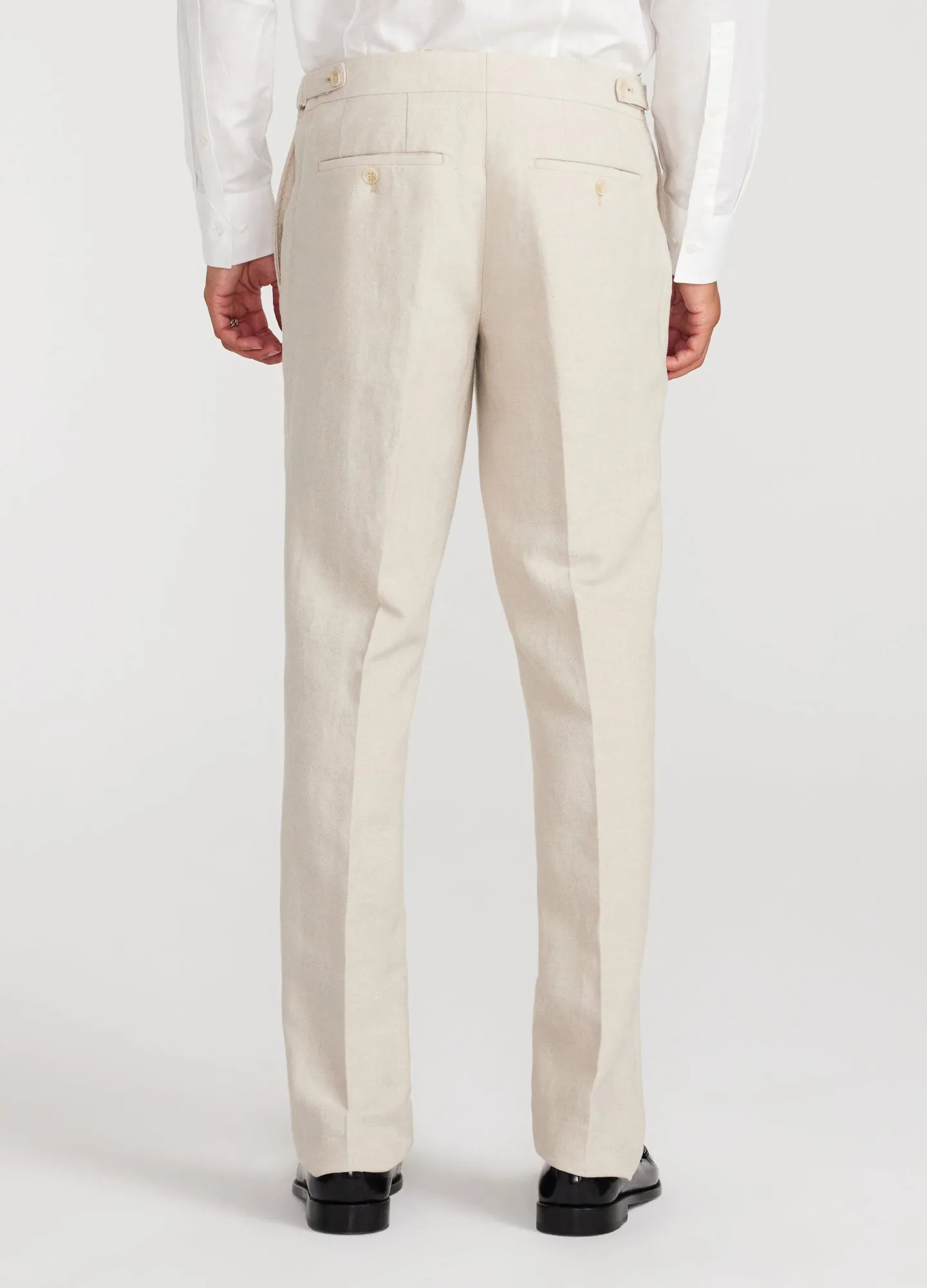 Linen Cotton Twill Suit Pants Natural sold by Calibre product image thumbnail 5