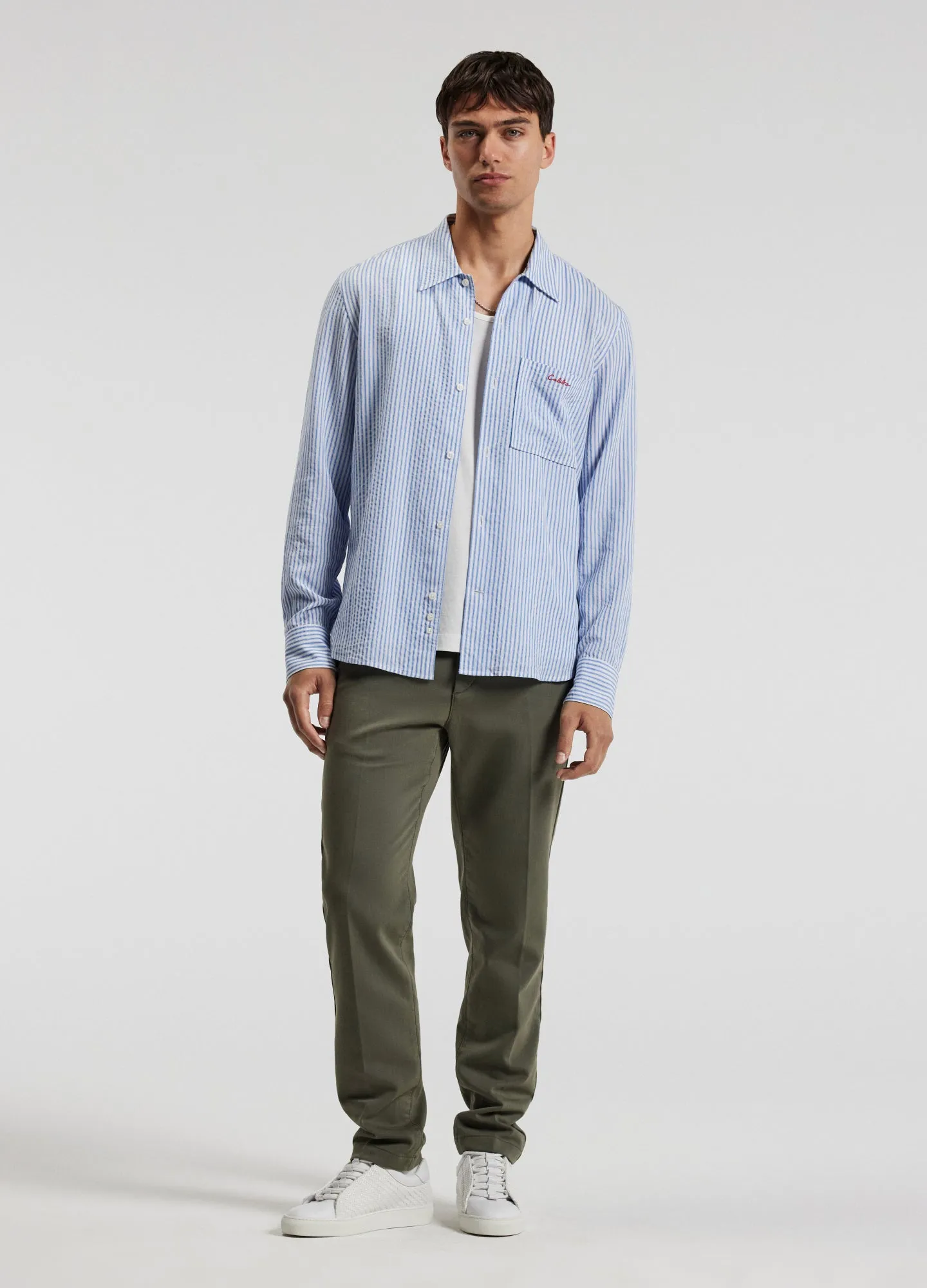 Dobby Denim Drawstring Pants Khaki sold by Calibre product image thumbnail 2