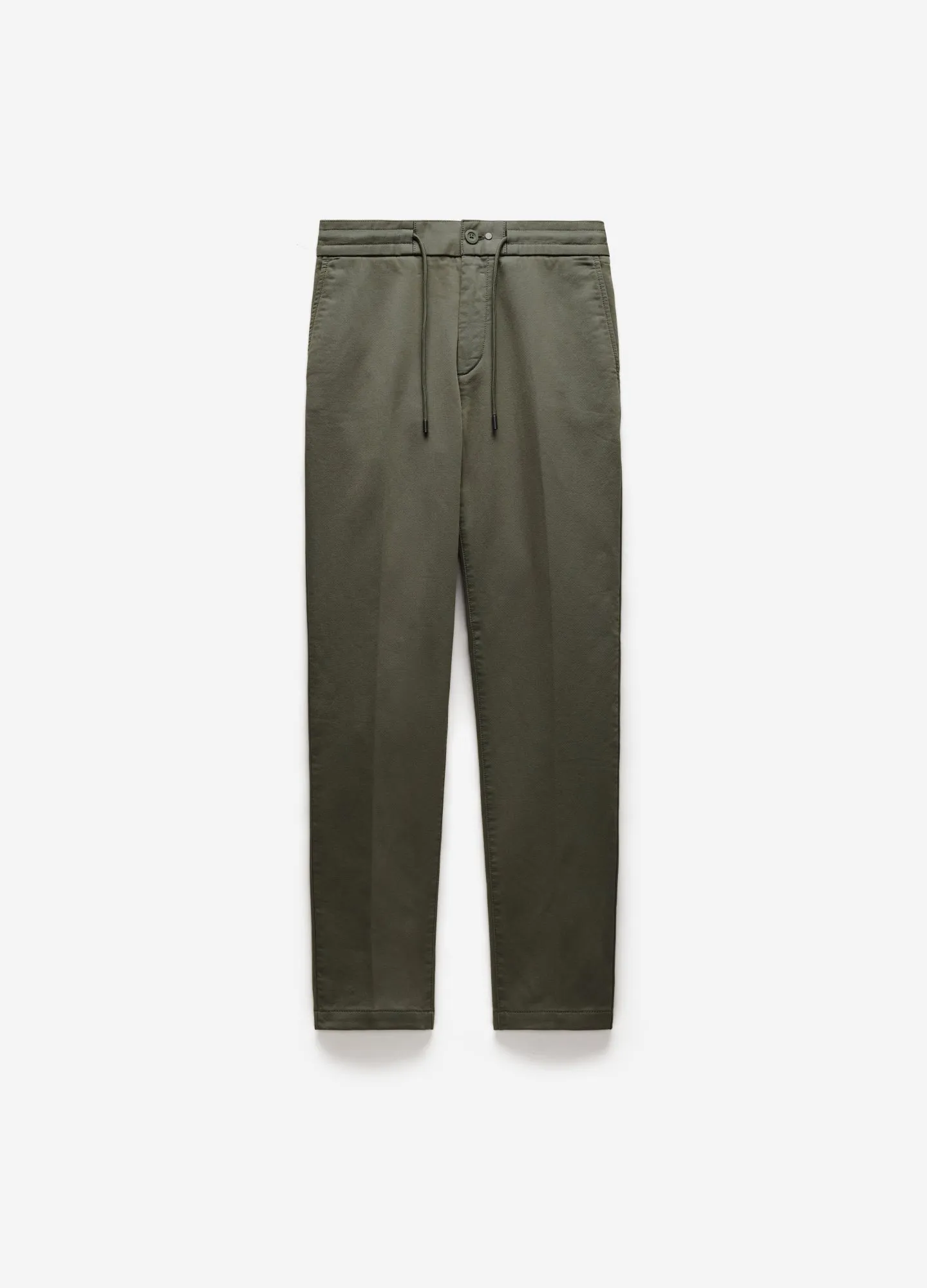 Dobby Denim Drawstring Pants Khaki sold by Calibre