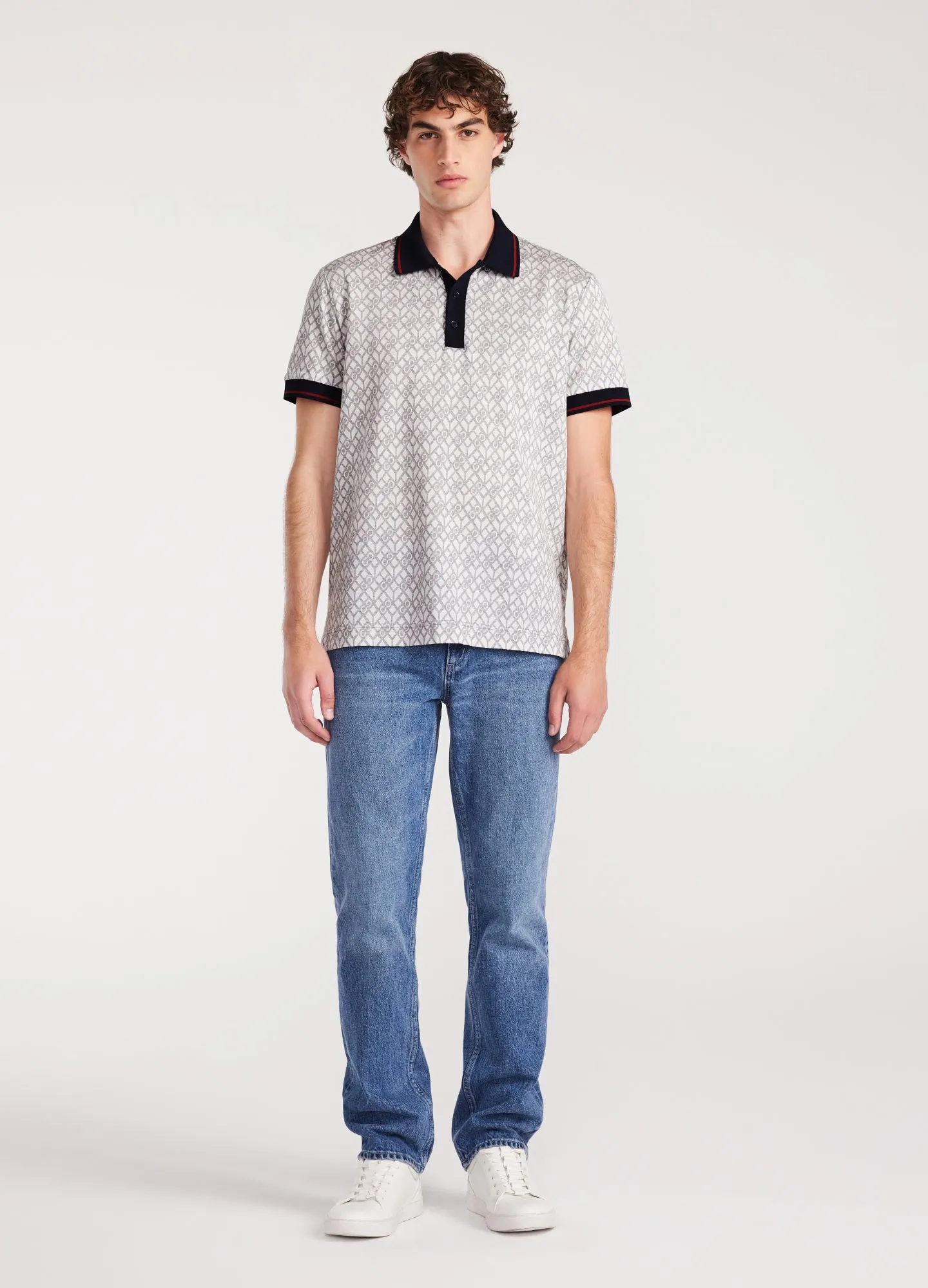 Monogram Jacquard Polo Silver sold by Calibre product image thumbnail 2