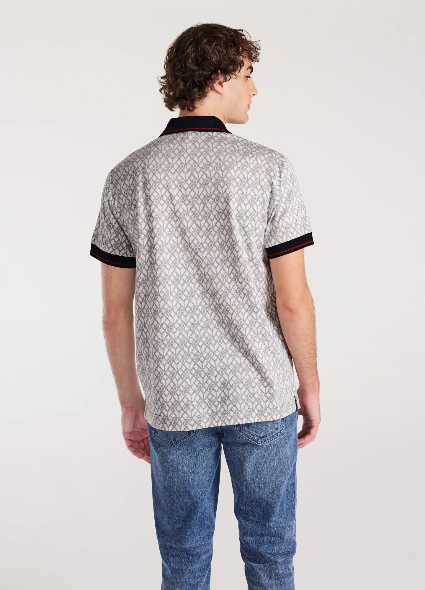 Monogram Jacquard Polo Silver sold by Calibre product image thumbnail 5